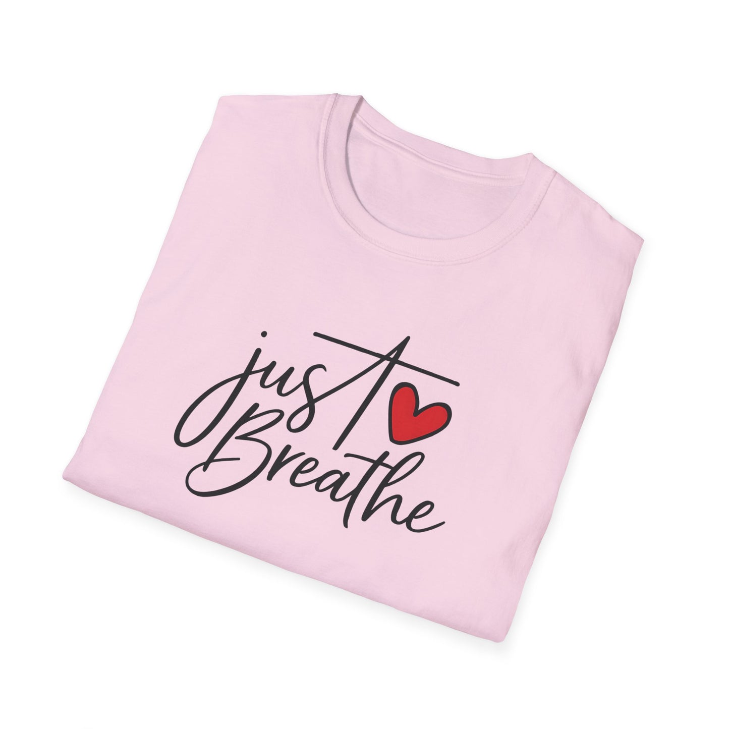 folded pink Just Breathe Classic Fit T-Shirt – Mindful Style