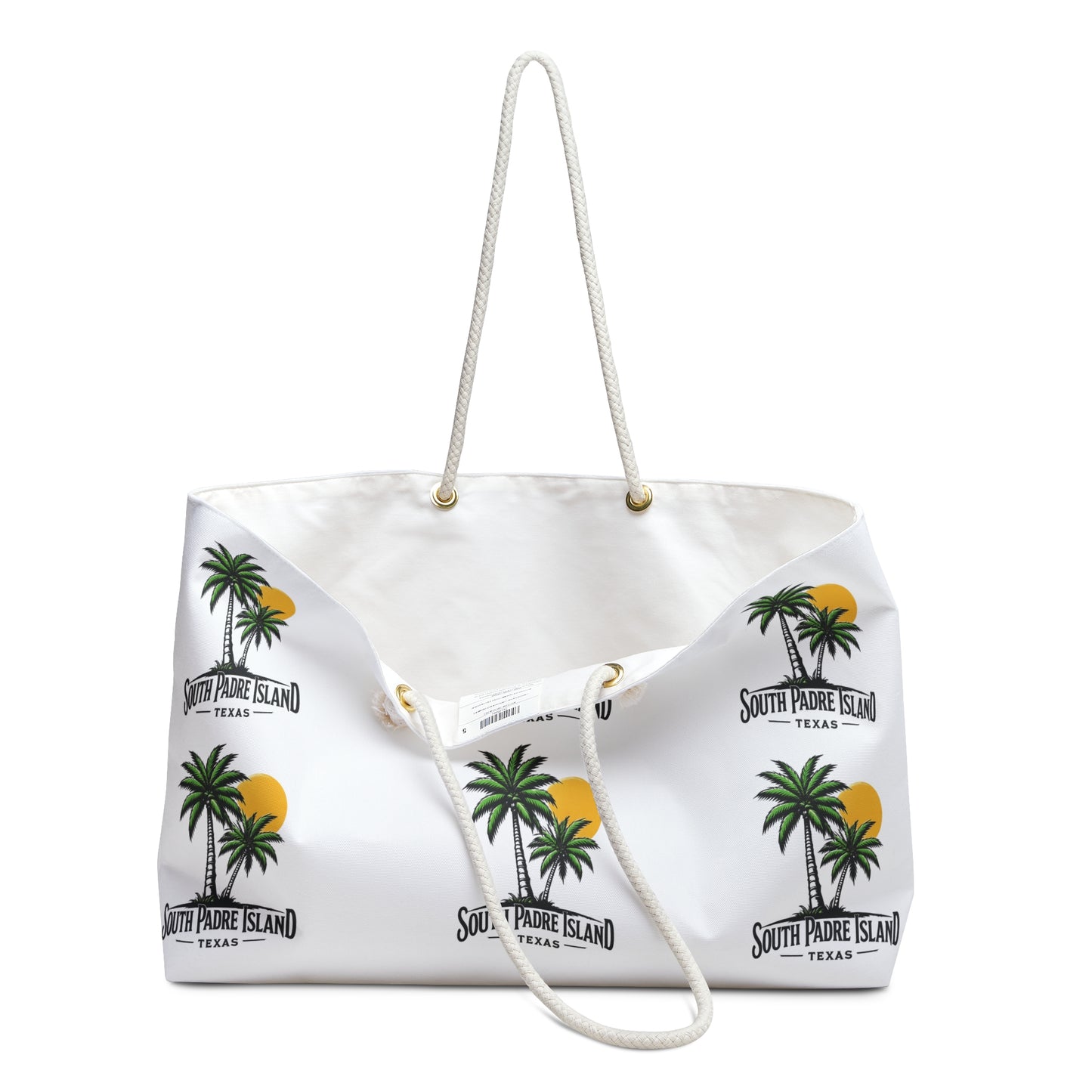 Inside of South Padre Texas Weekender Bag – Large Travel Tote for Beach & Getaways