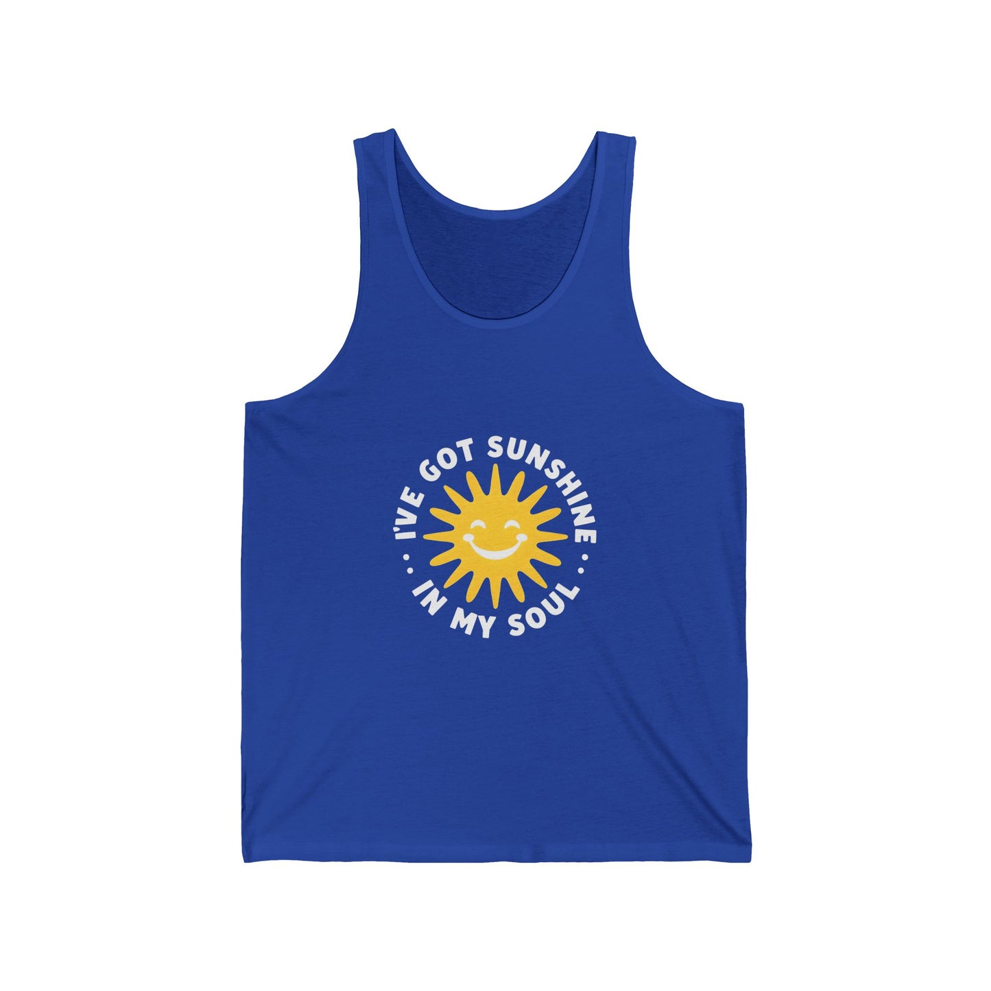 royal I've Got Sunshine in My Soul Unisex Jersey Tank | Summer Vibes Shirt
