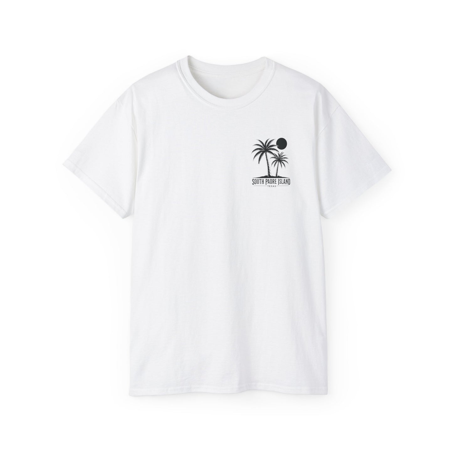 front of white South Padre Island Unisex Ultra Cotton Tee – Comfortable Beach T-Shirt