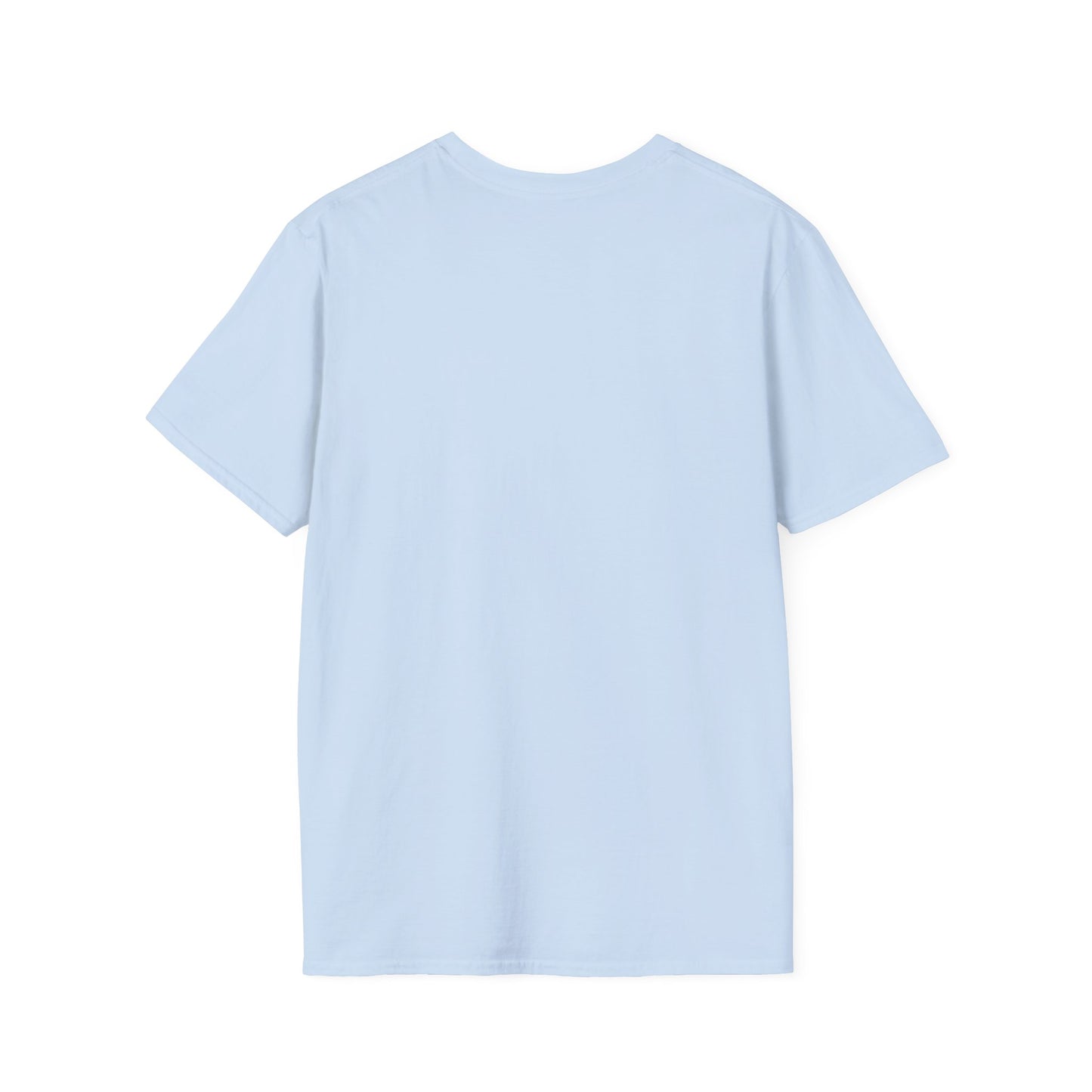back of blue Just Breathe Classic Fit T-Shirt – Mindful Style