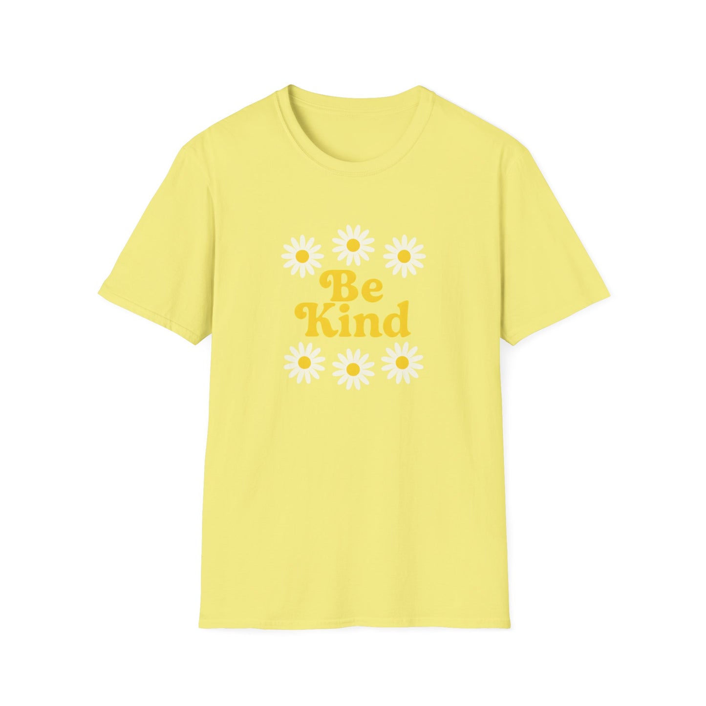 Yellow Be Kind Daisy T-Shirt – Positive Vibes Graphic Tee