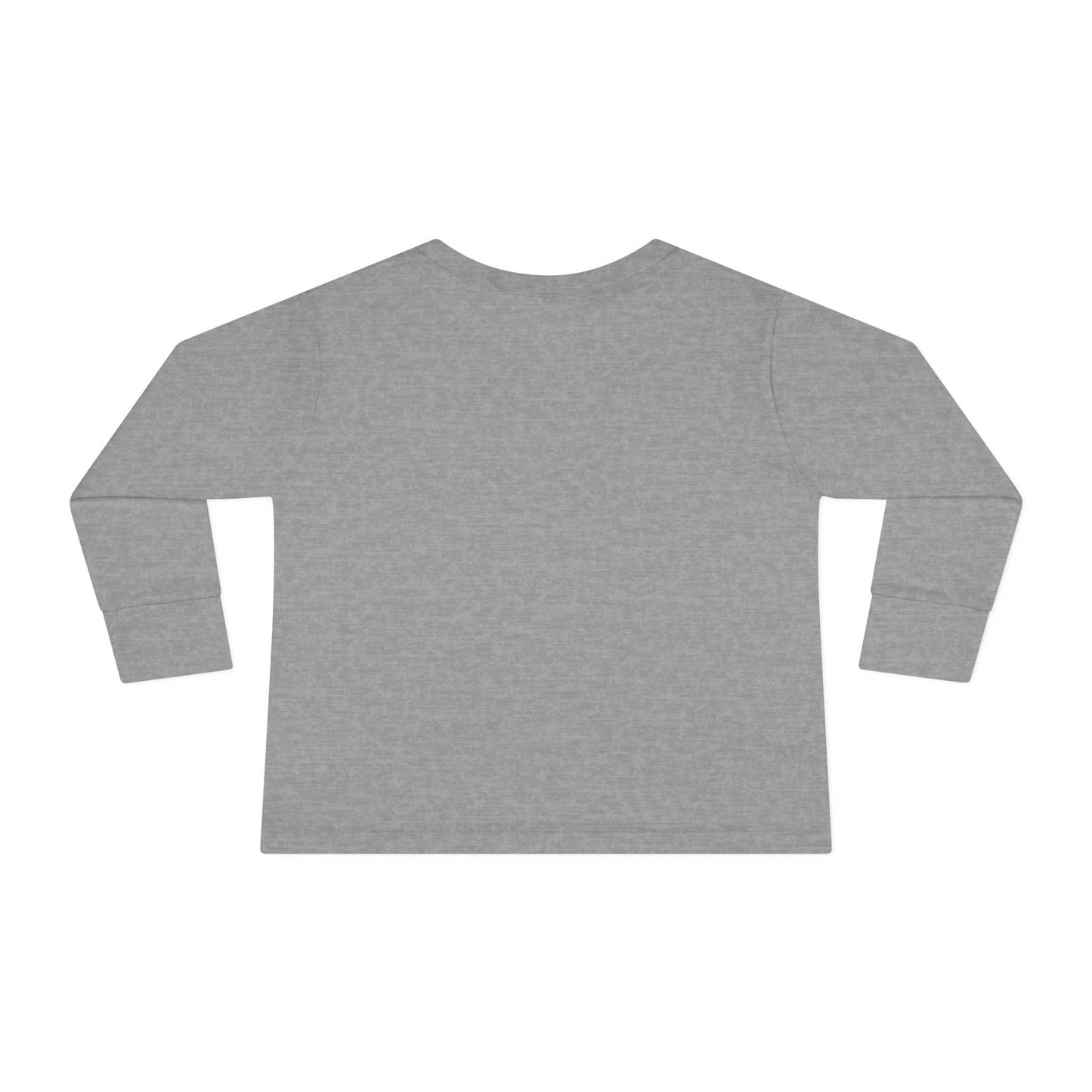 back of gray Be Kind Toddler Long Sleeve Tee – Soft & Positive Message Shirt