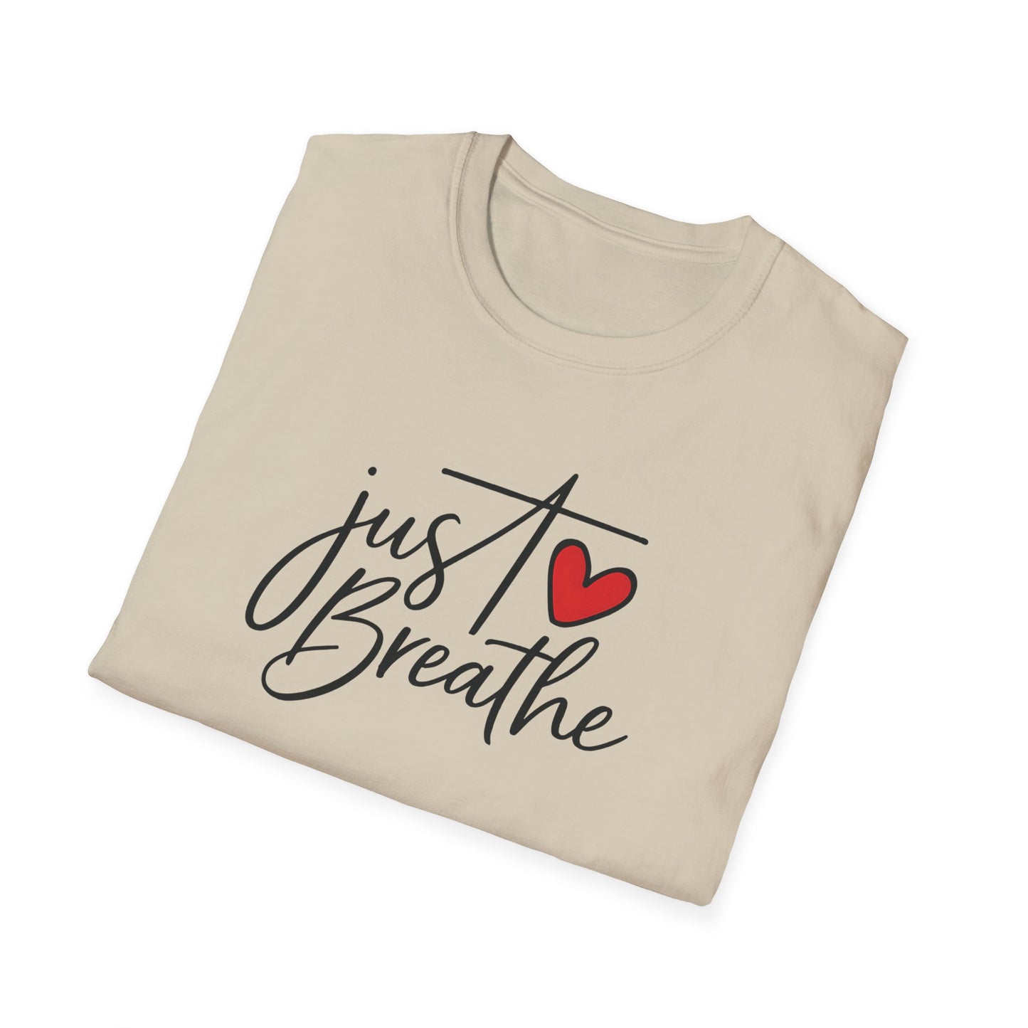folded sand Just Breathe Classic Fit T-Shirt – Mindful Style