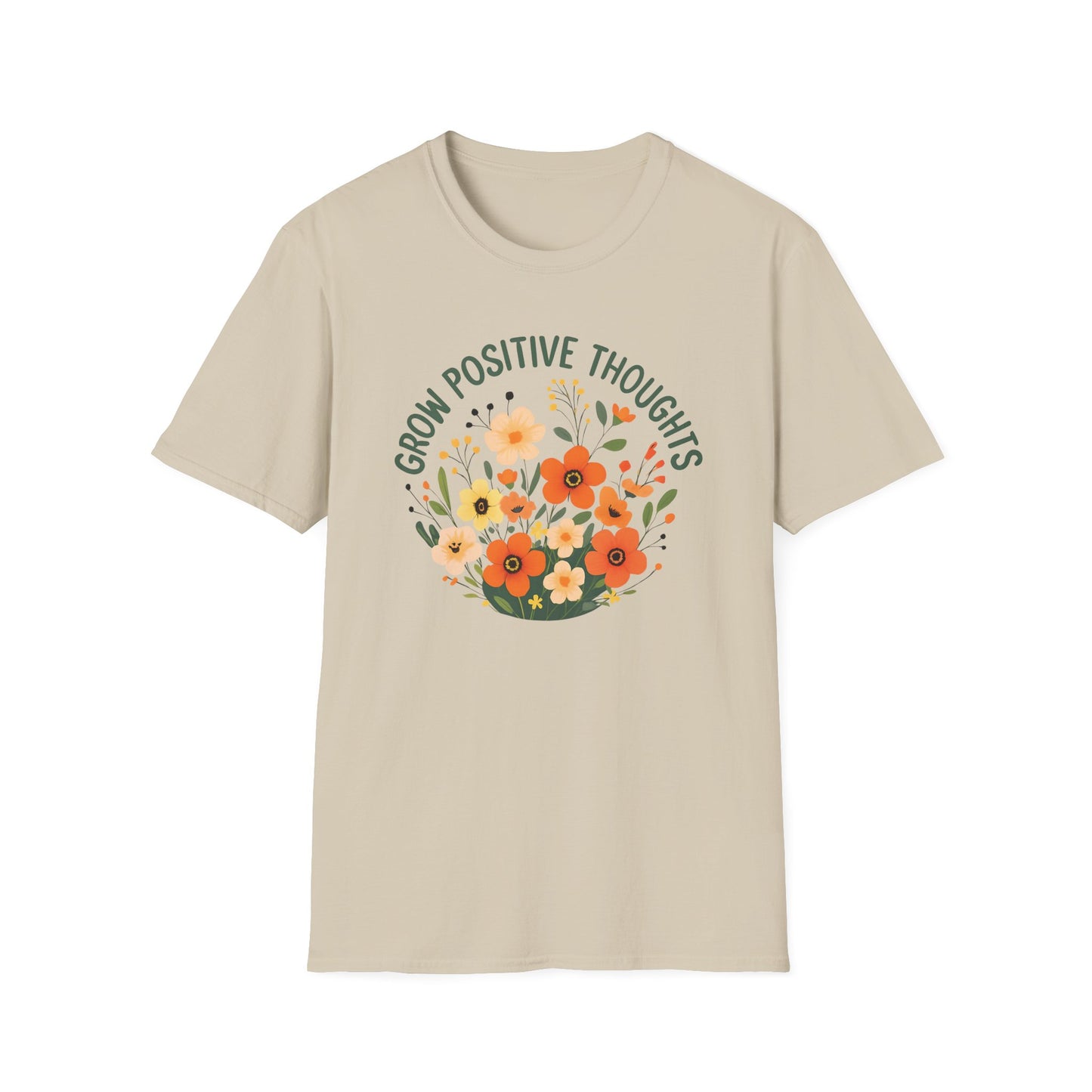 sand Grow Positive Thoughts Unisex T-Shirt | Mindful Vibes