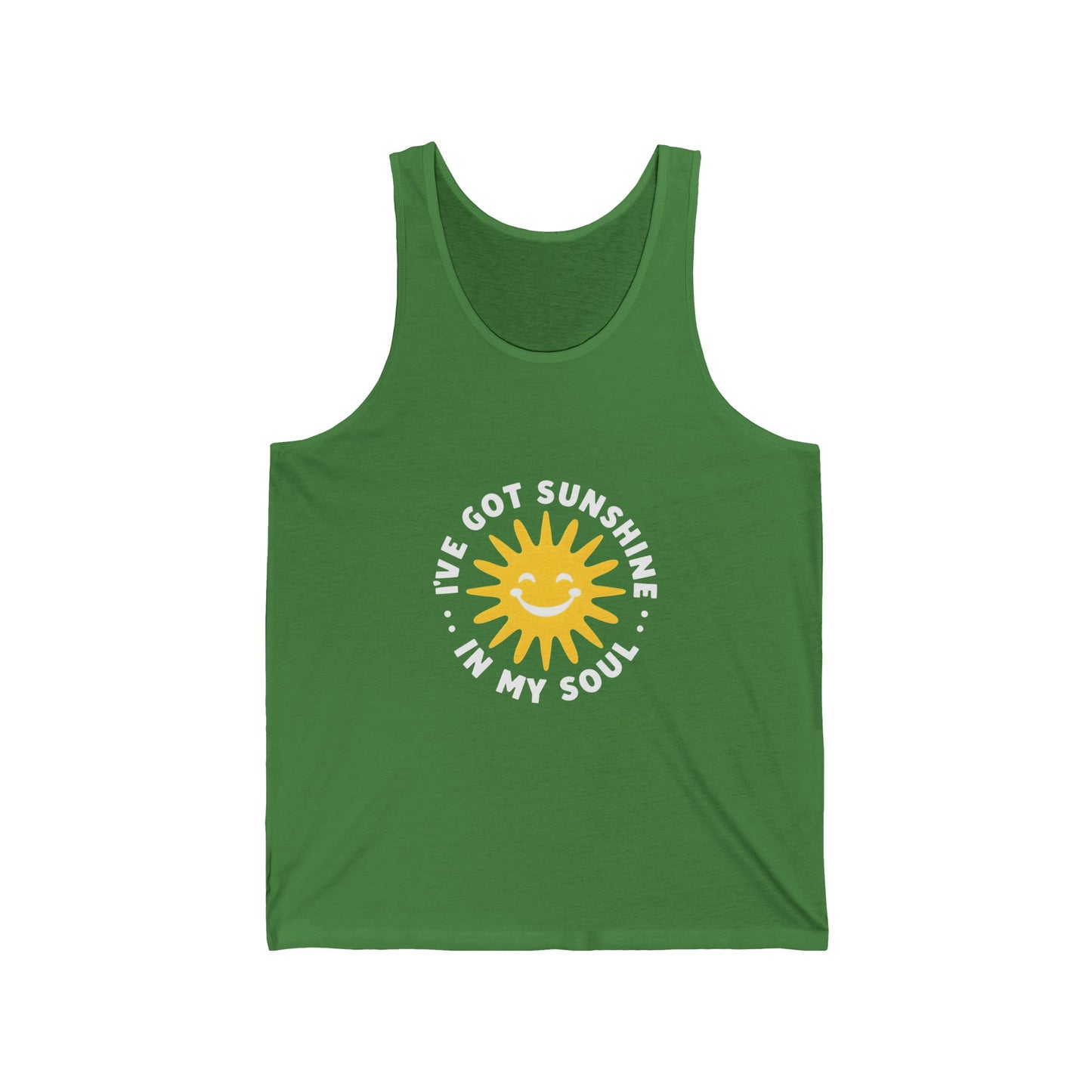 green I've Got Sunshine in My Soul Unisex Jersey Tank | Summer Vibes Shirt