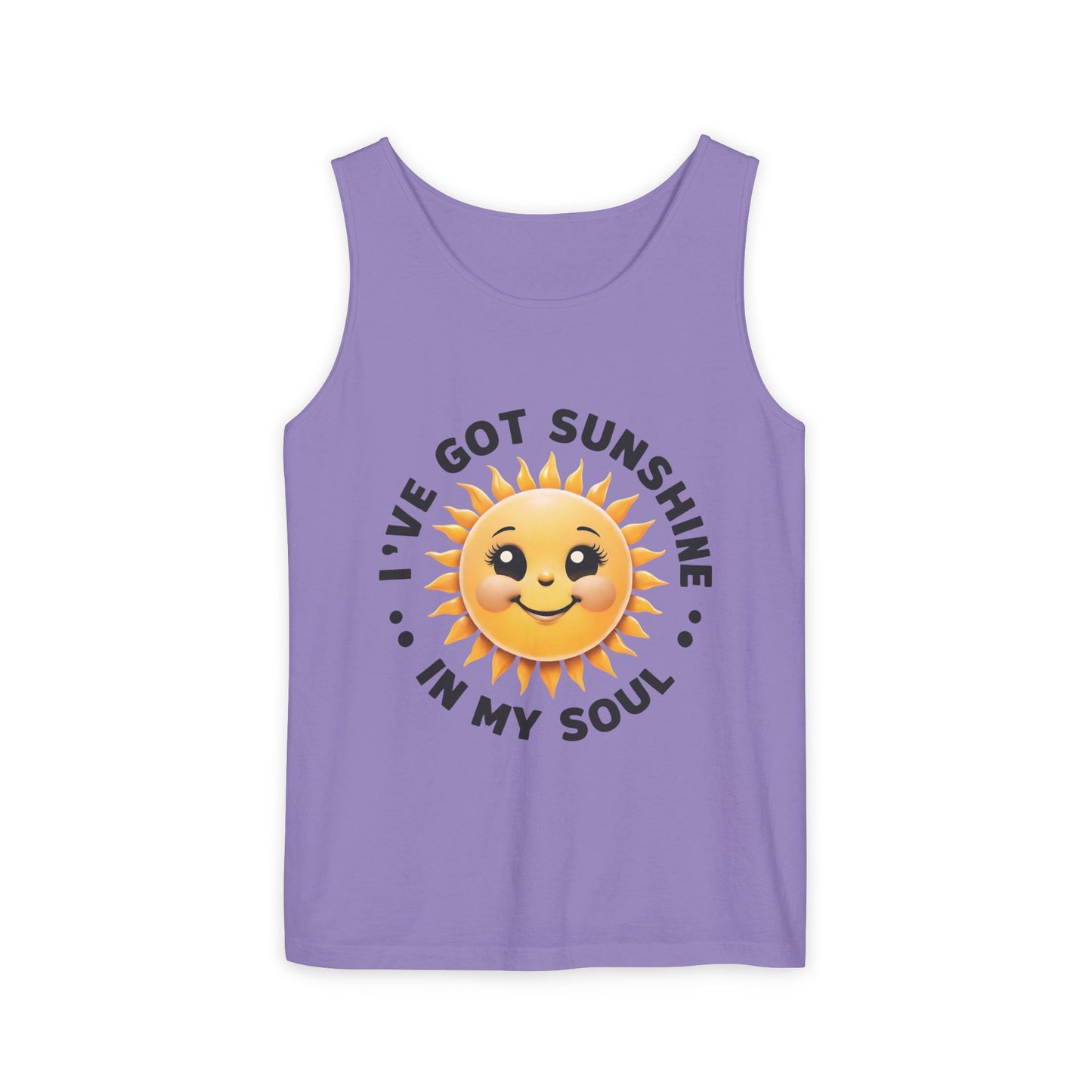 Purple Sunshine Soul Tank Top – Unisex Tank for Summer | Beachwear, Positive Vibes