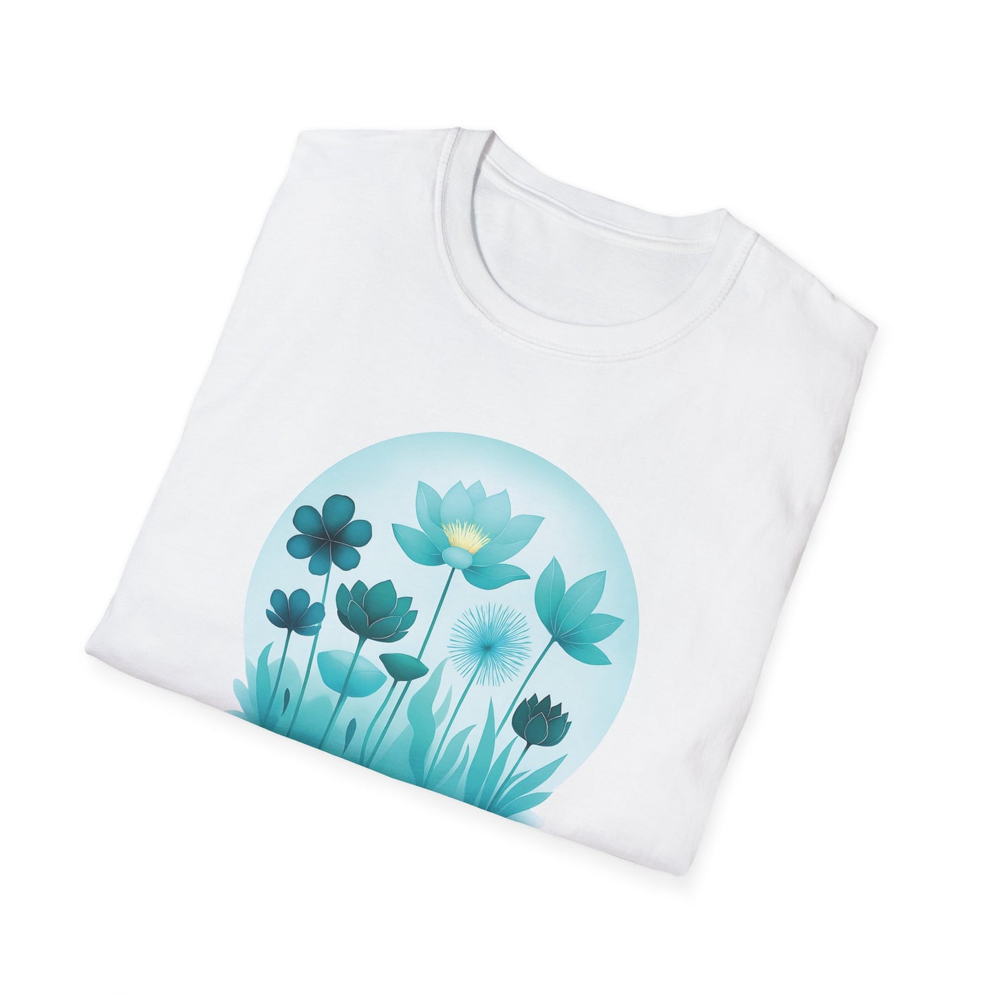 Folded White Be Zen Unisex T-Shirt – Minimalist Mindfulness Tee