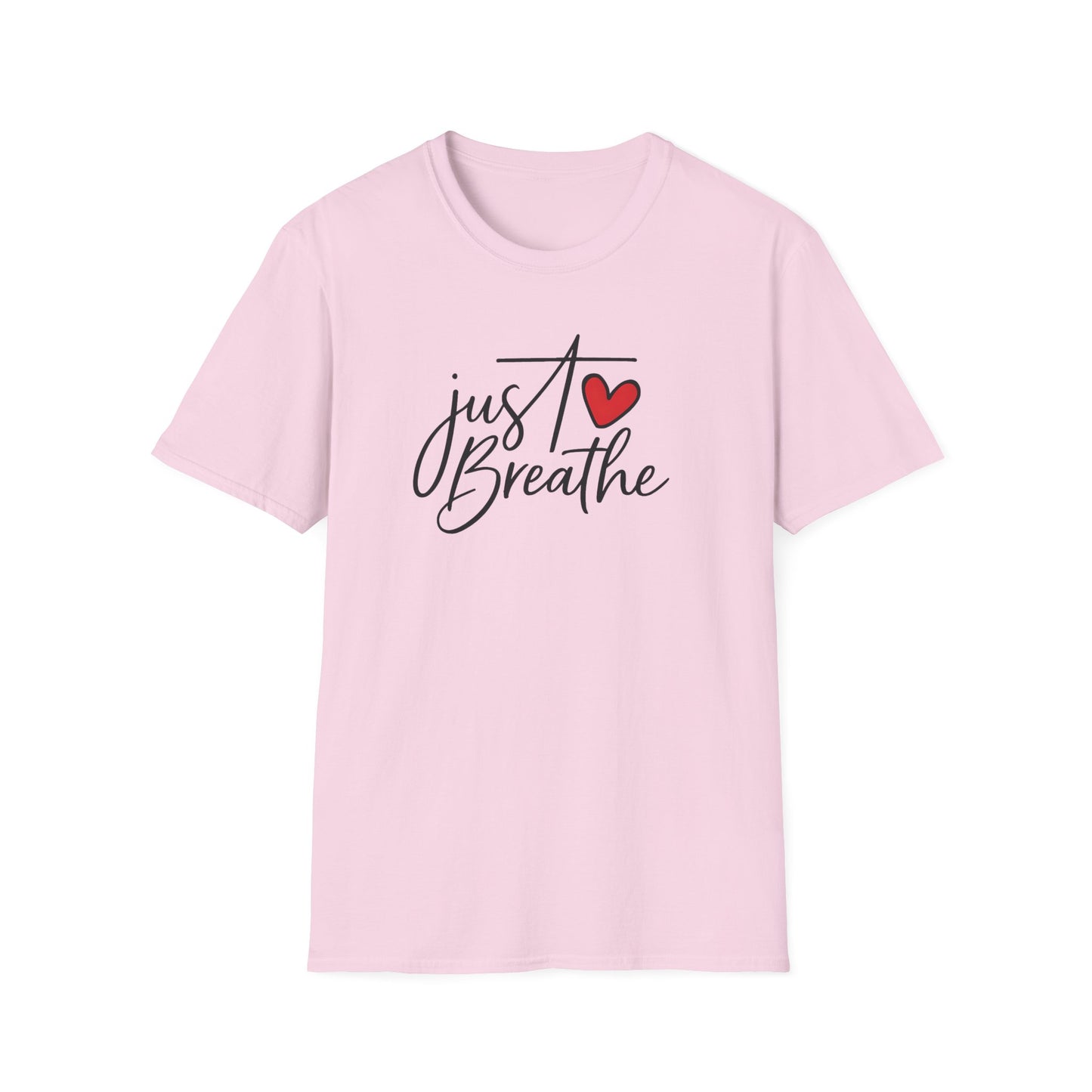 pink Just Breathe Classic Fit T-Shirt – Mindful Style