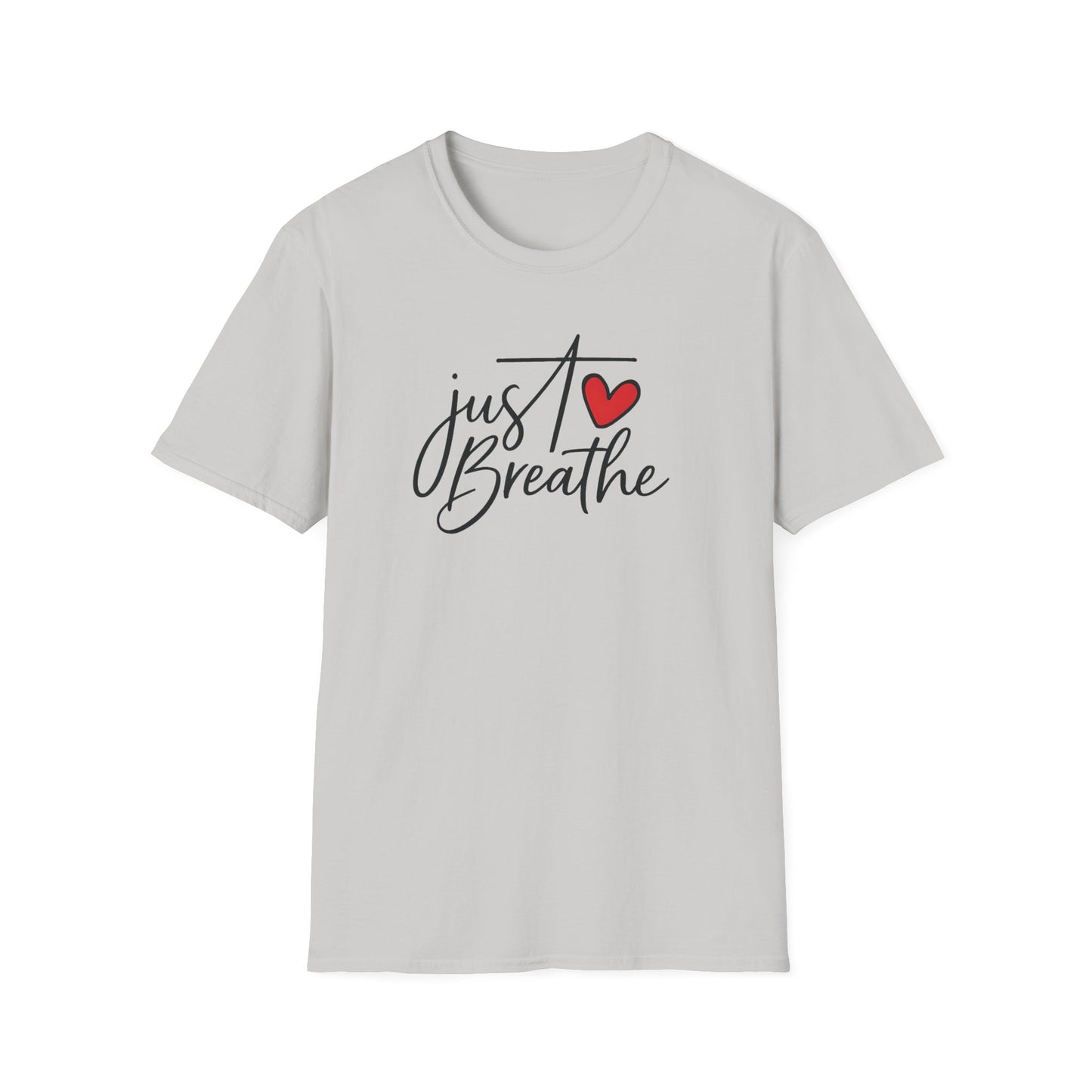 gray Just Breathe Classic Fit T-Shirt – Mindful Style