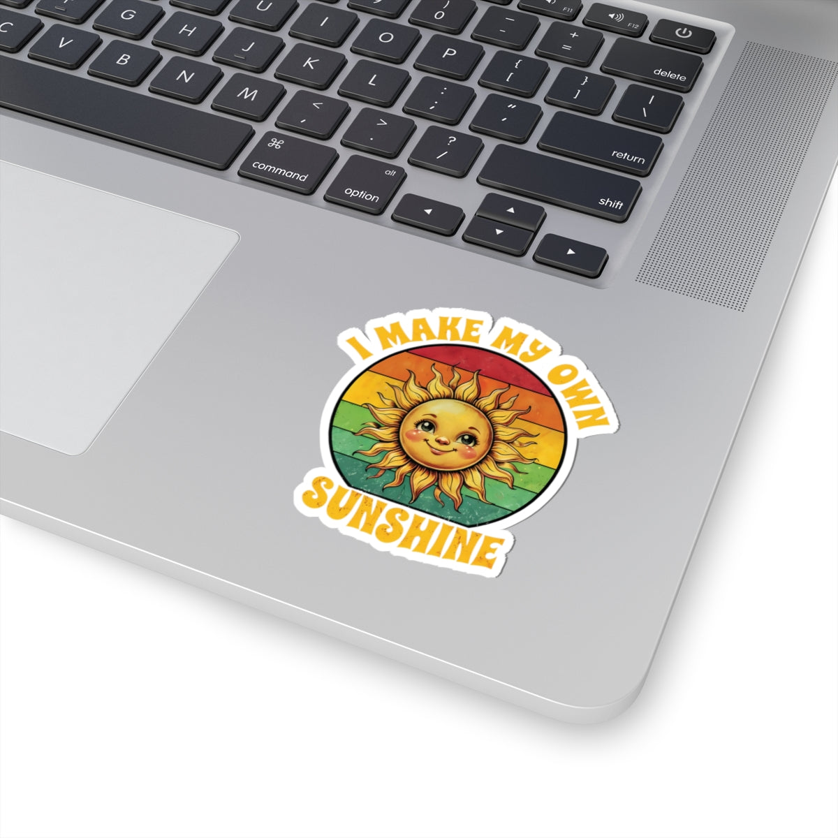 I Make My Own Sunshine Kiss-Cut Stickers - Positive Vibe, Colorful Sun Design