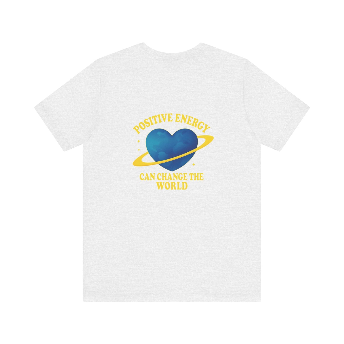 Back of ash Positive Energy Heart Tee | Unisex Jersey T-Shirt