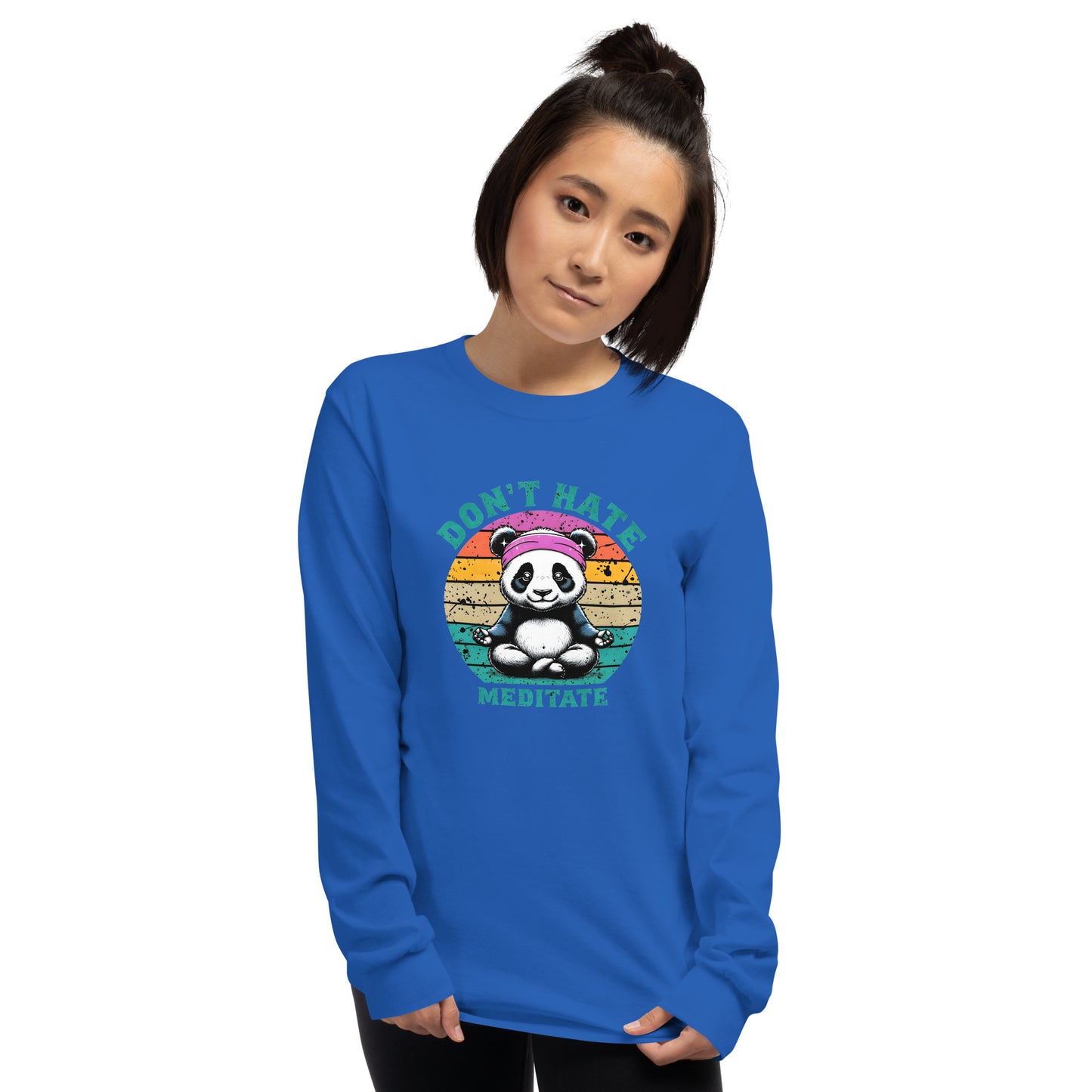 Don't Hate Meditate Unisex Long Sleeve Tee – Spiritual Shirt