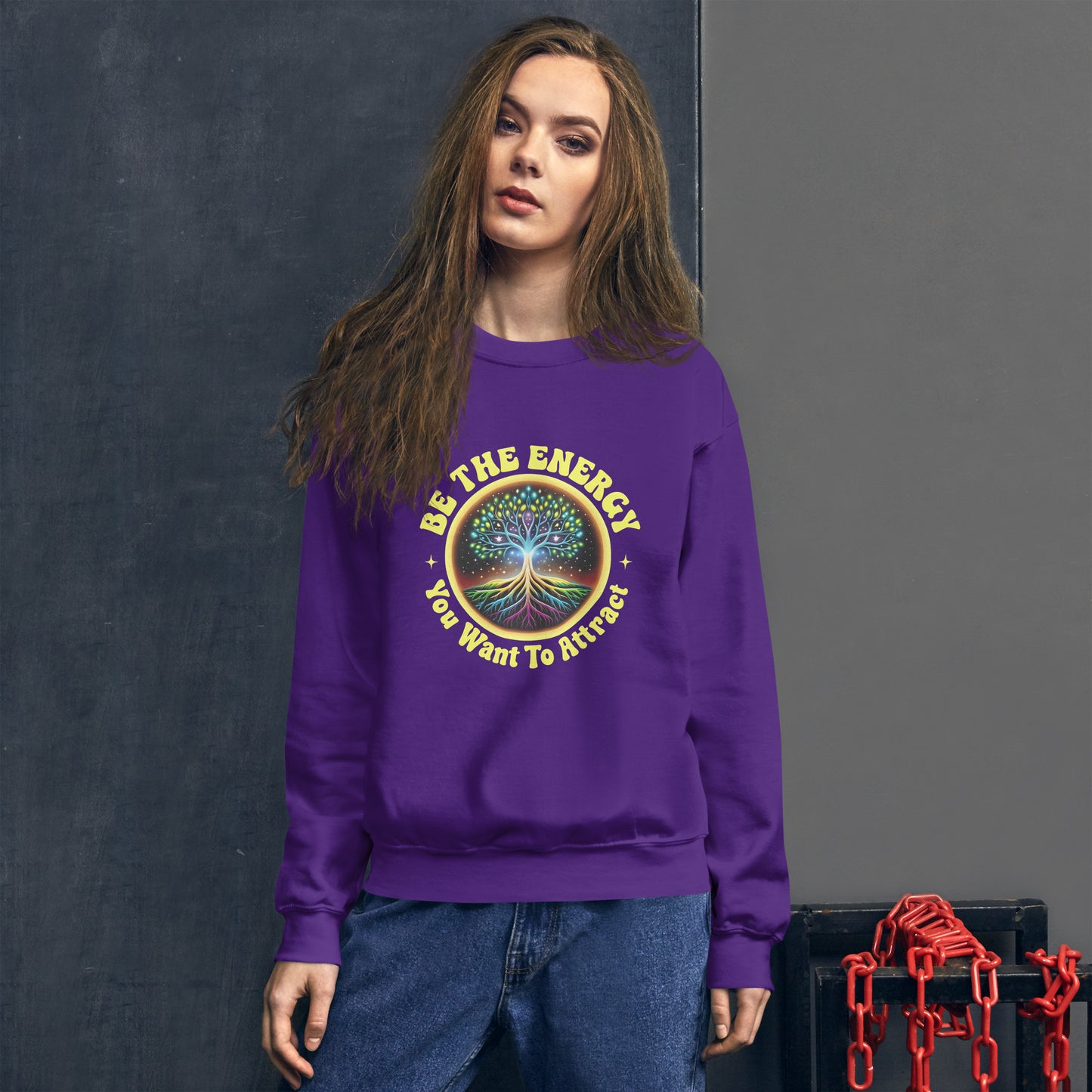 Be The Energy Unisex Crewneck Sweatshirt – Inspirational