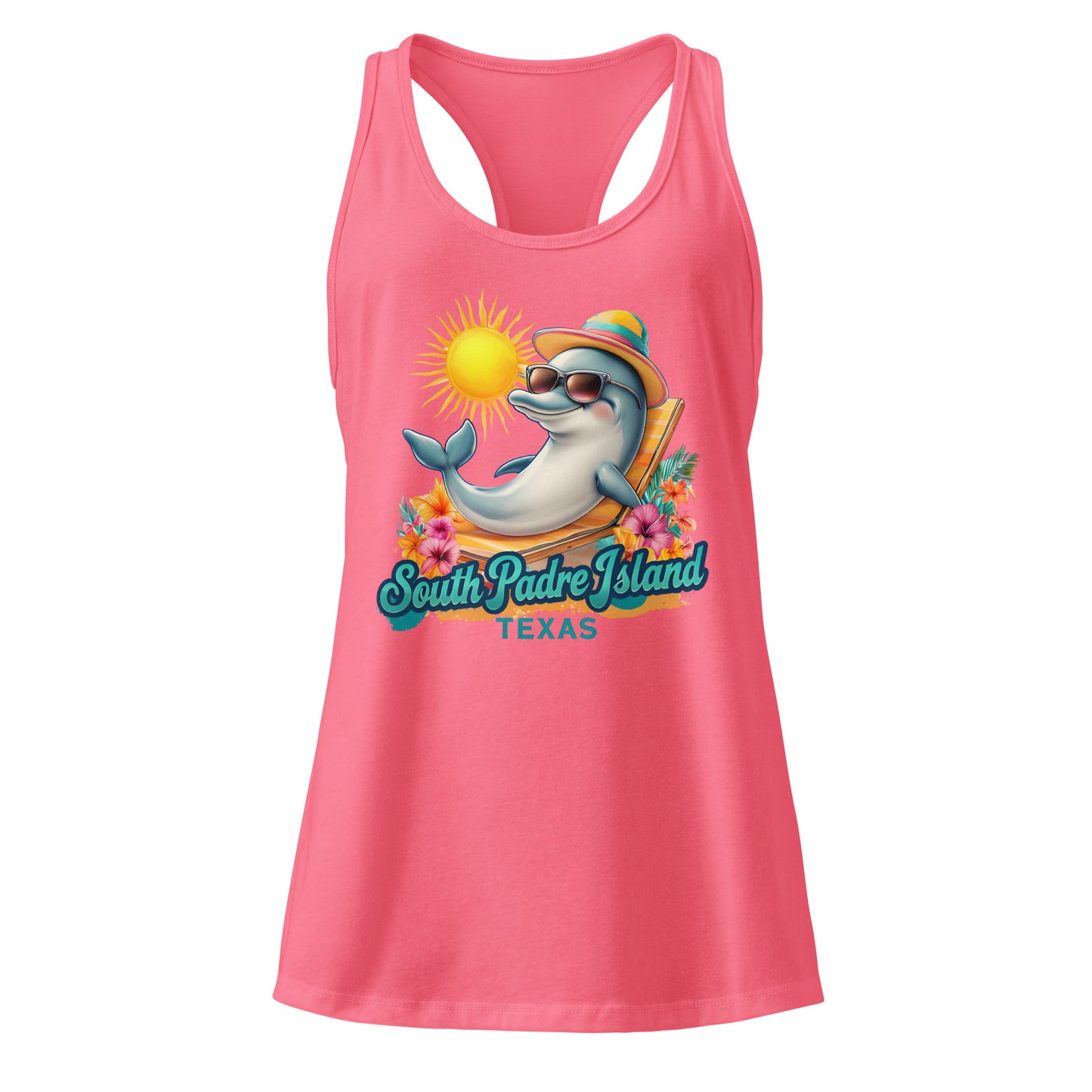 South Padre Island Dolphin Racerback Tank – Women’s Top