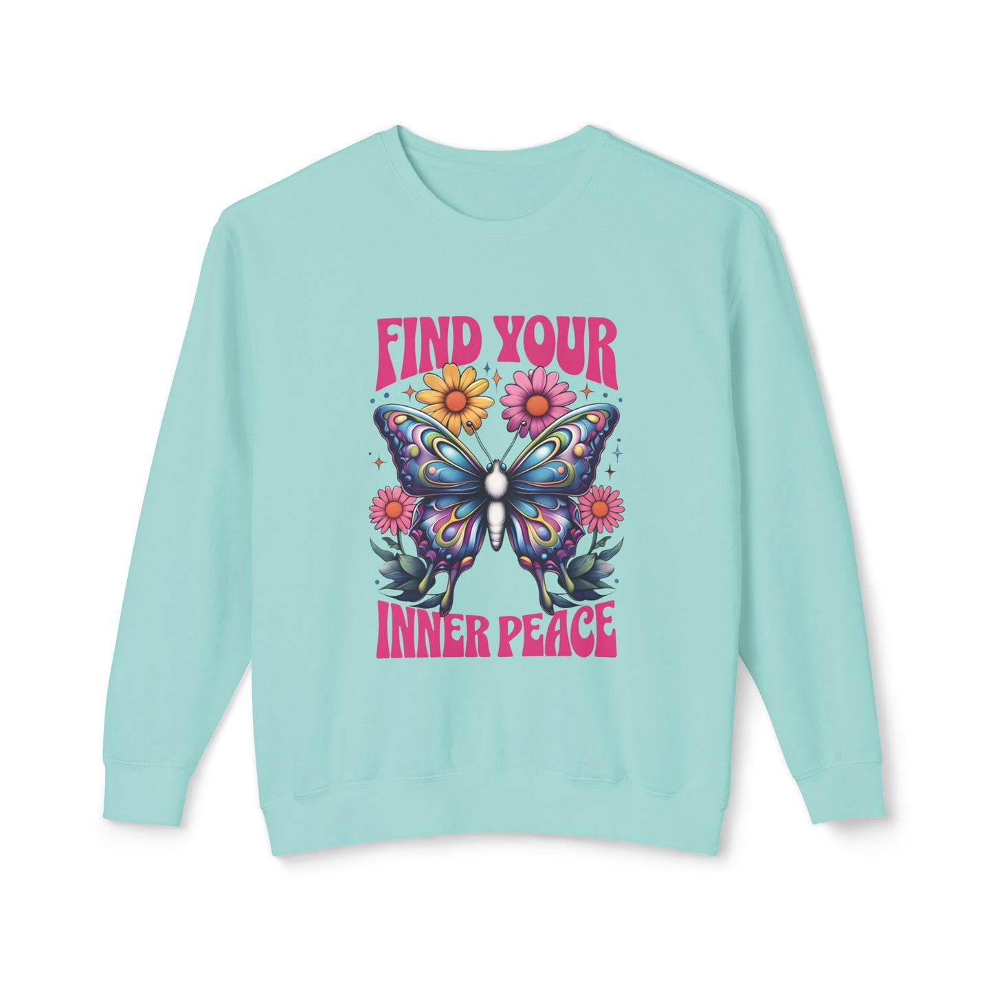 green Find Your Inner Peace Unisex Sweatshirt – Spiritual & Mindful Comfort