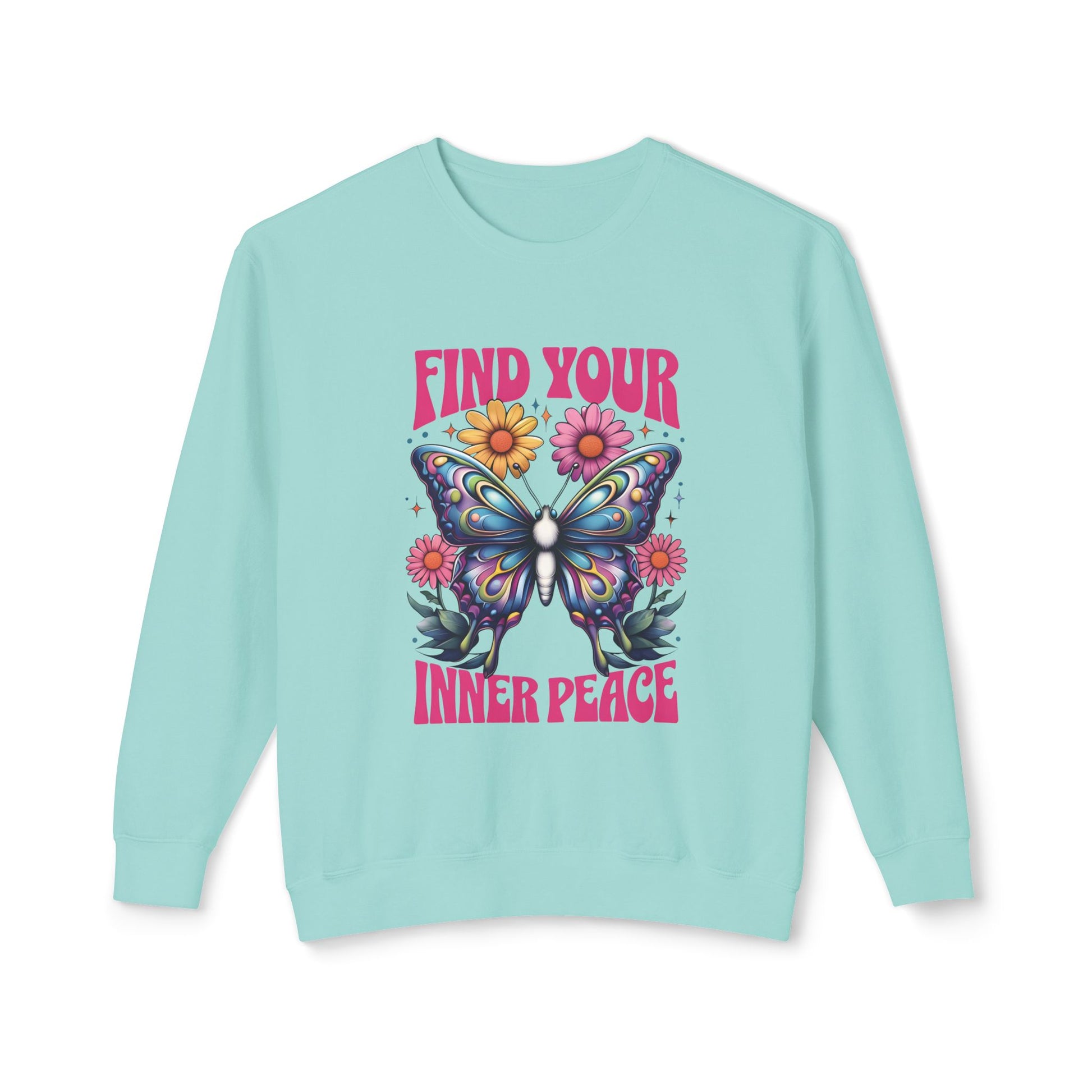 green Find Your Inner Peace Unisex Sweatshirt – Spiritual & Mindful Comfort
