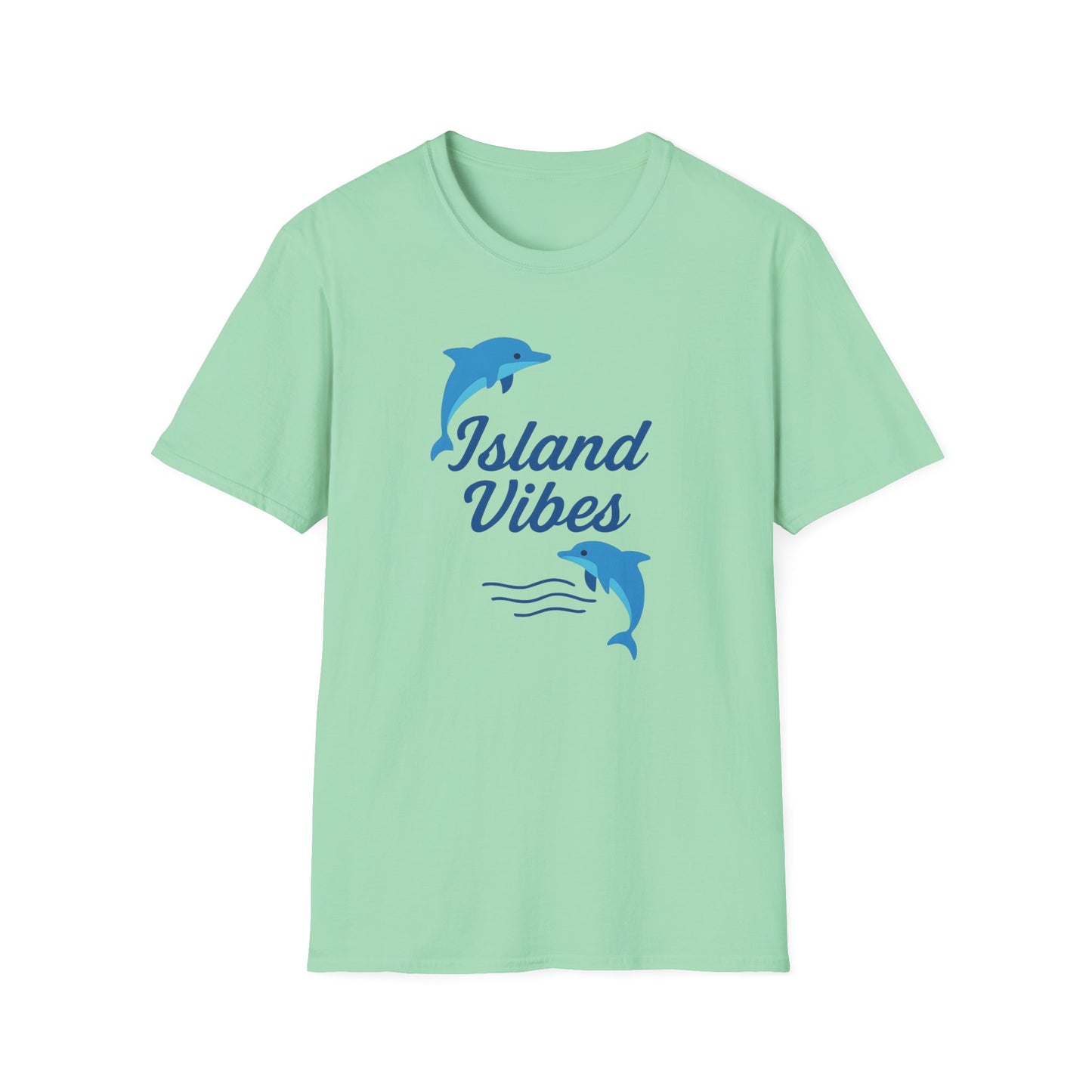 green Dolphin Island Vibes T-Shirt | Beachy Coastal Style