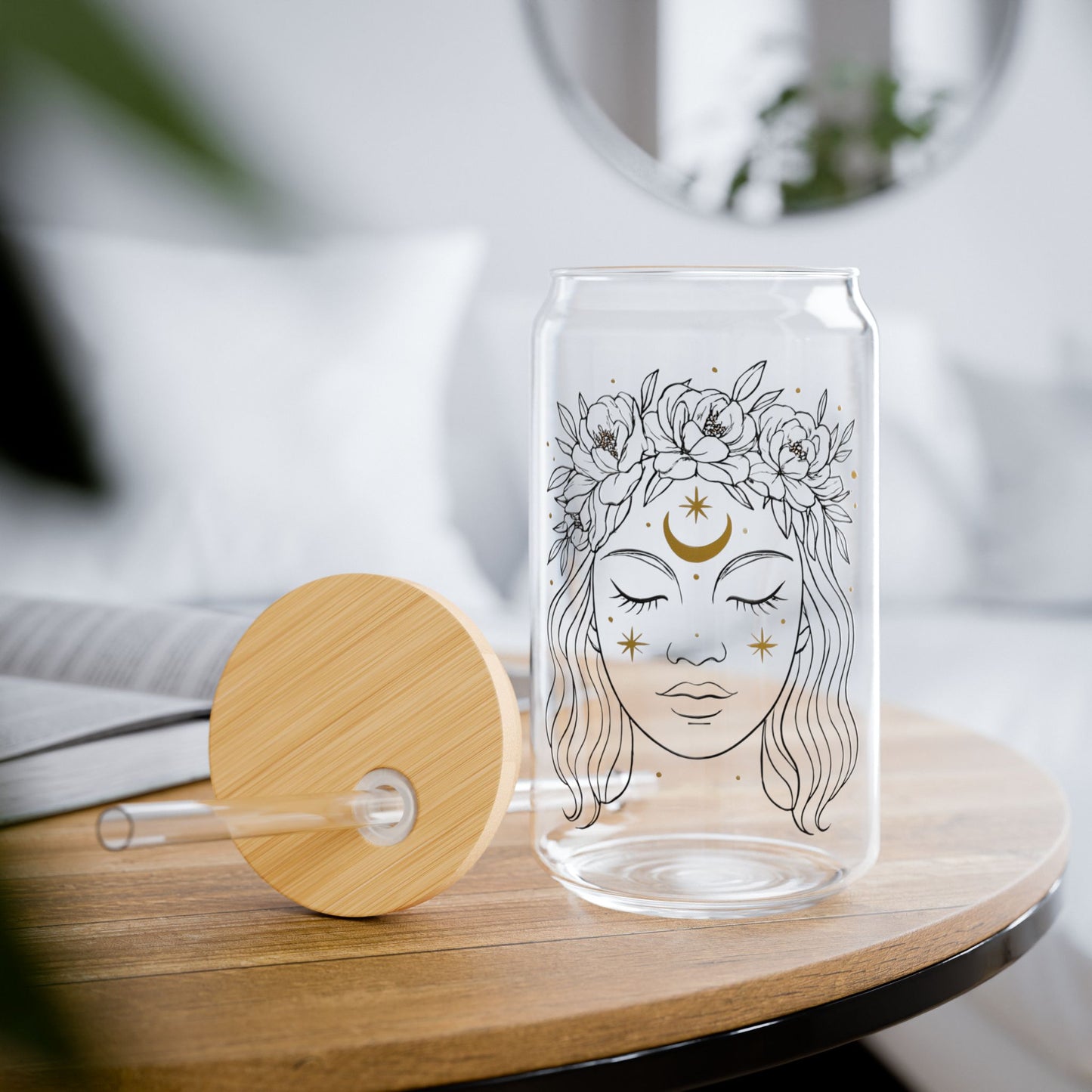 Inner Goddess Sipper Glass, 16oz