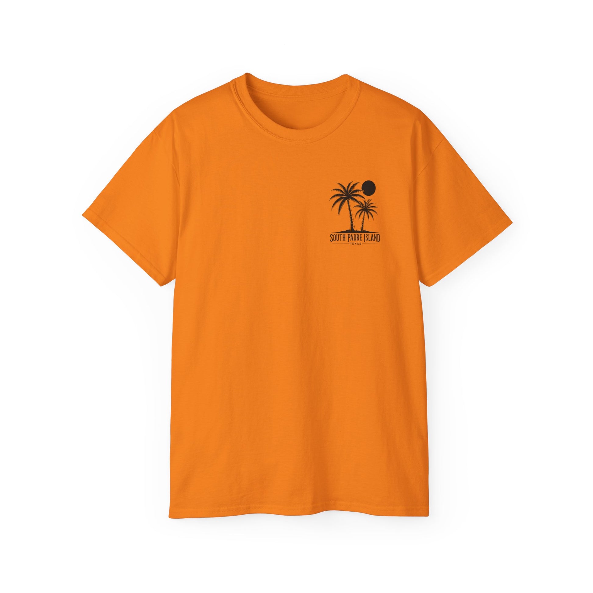 front of orange South Padre Island Unisex Ultra Cotton Tee – Comfortable Beach T-Shirt