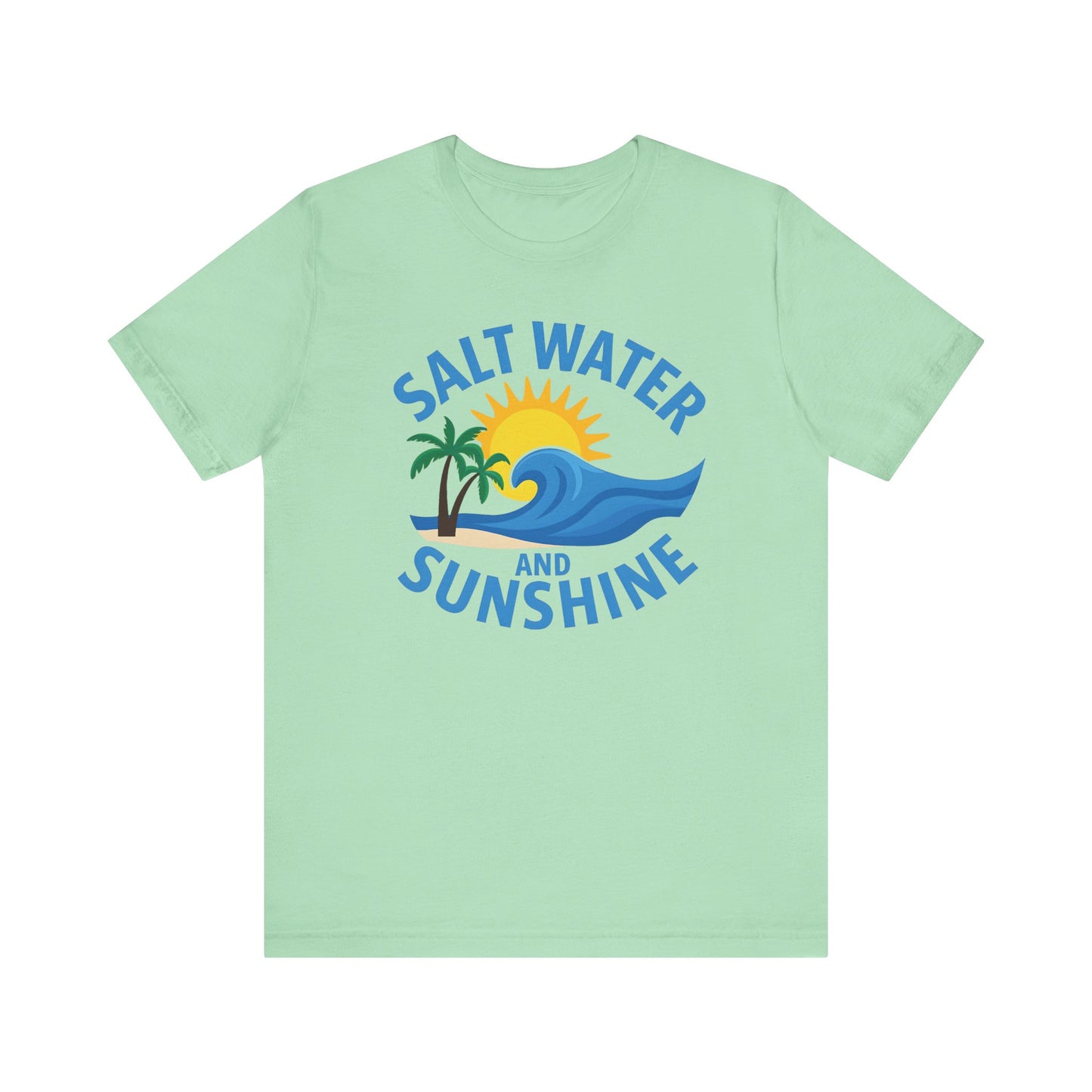 green Salt Water and Sunshine Tee – Beach Vibes T-Shirt
