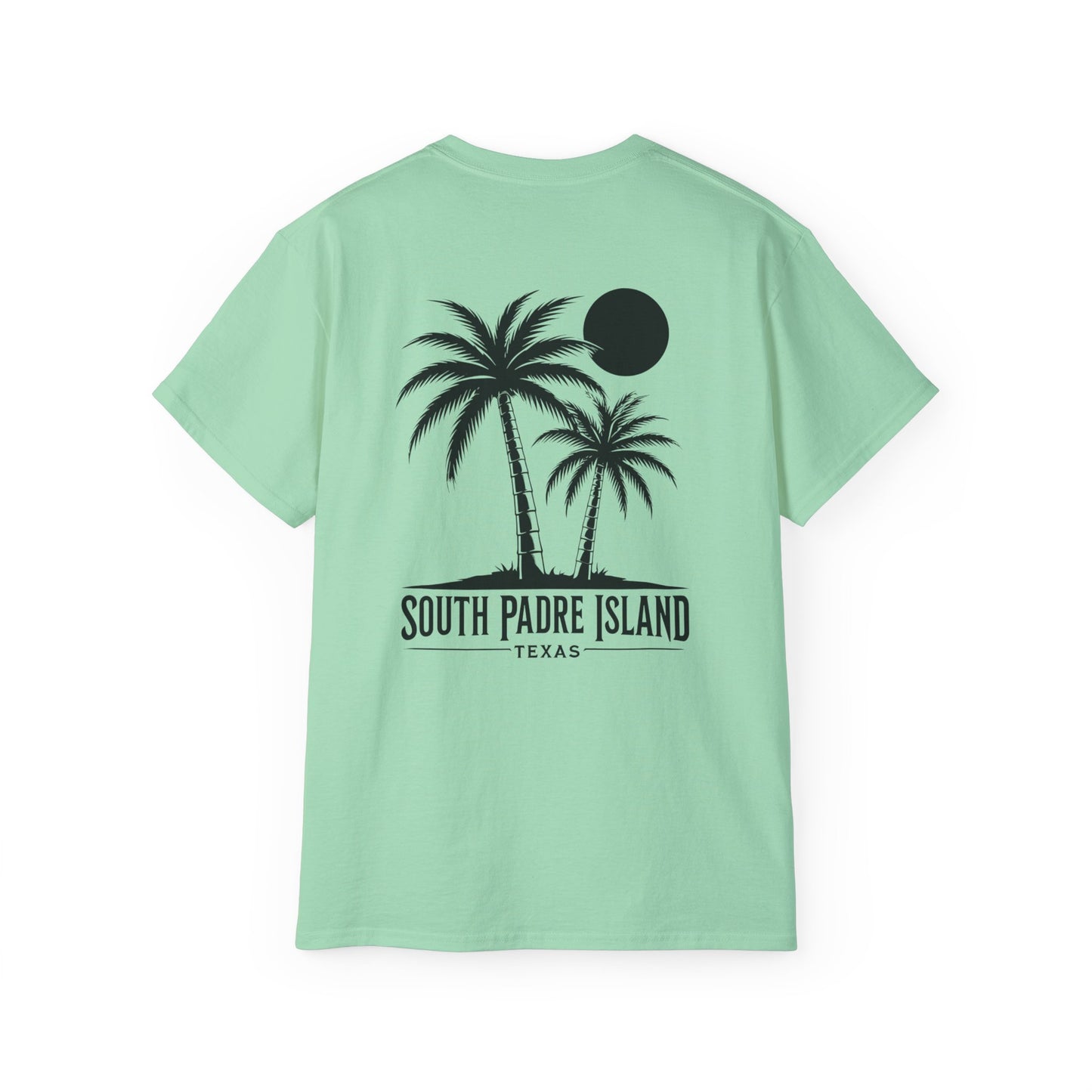 back of green South Padre Island Unisex Ultra Cotton Tee – Comfortable Beach T-Shirt