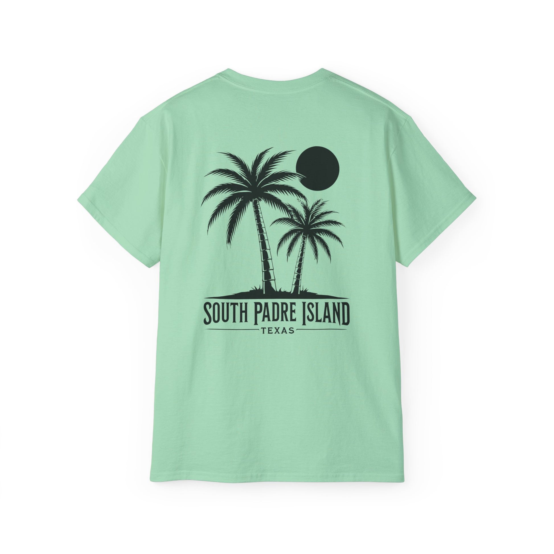 back of green South Padre Island Unisex Ultra Cotton Tee – Comfortable Beach T-Shirt