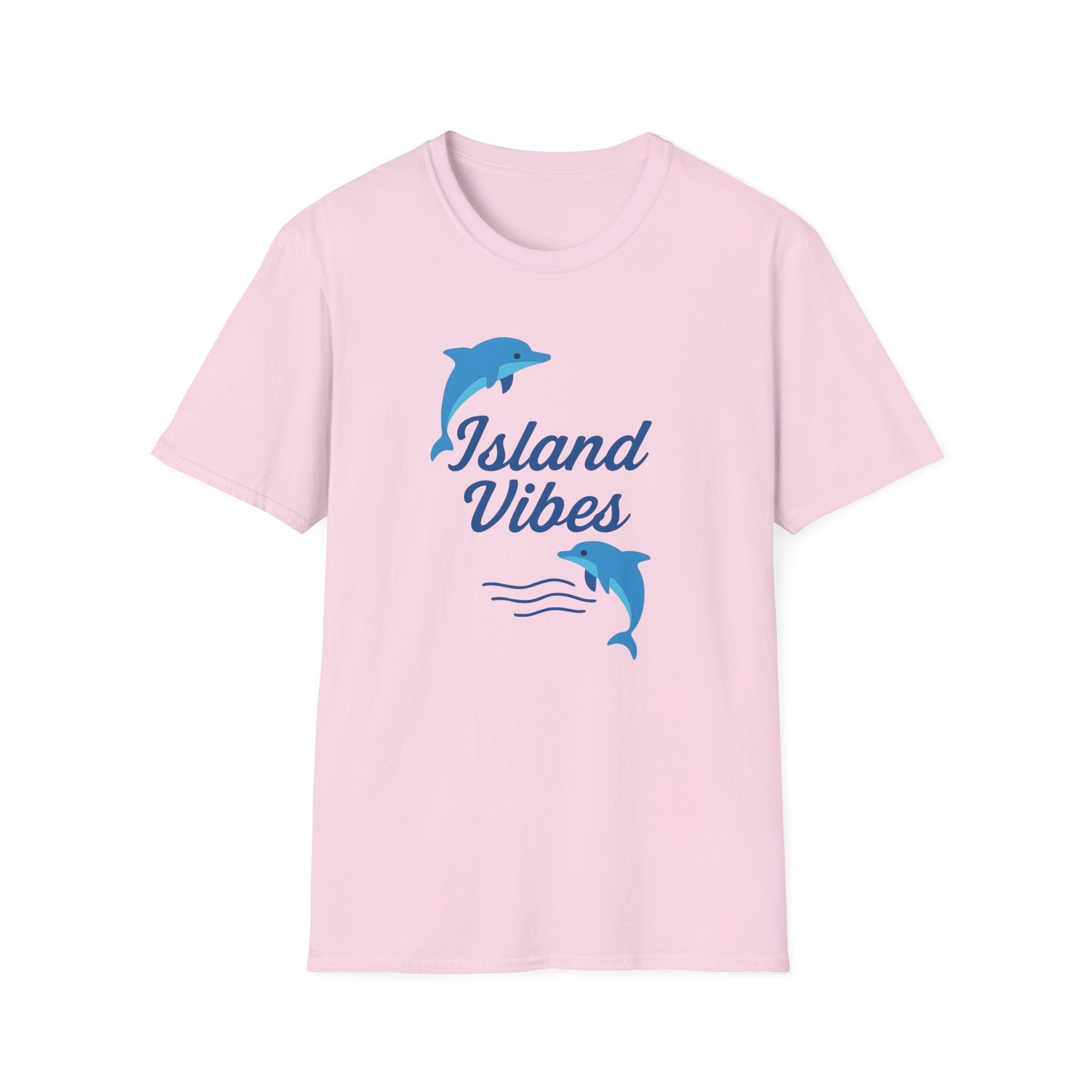 pink Dolphin Island Vibes T-Shirt | Beachy Coastal Style