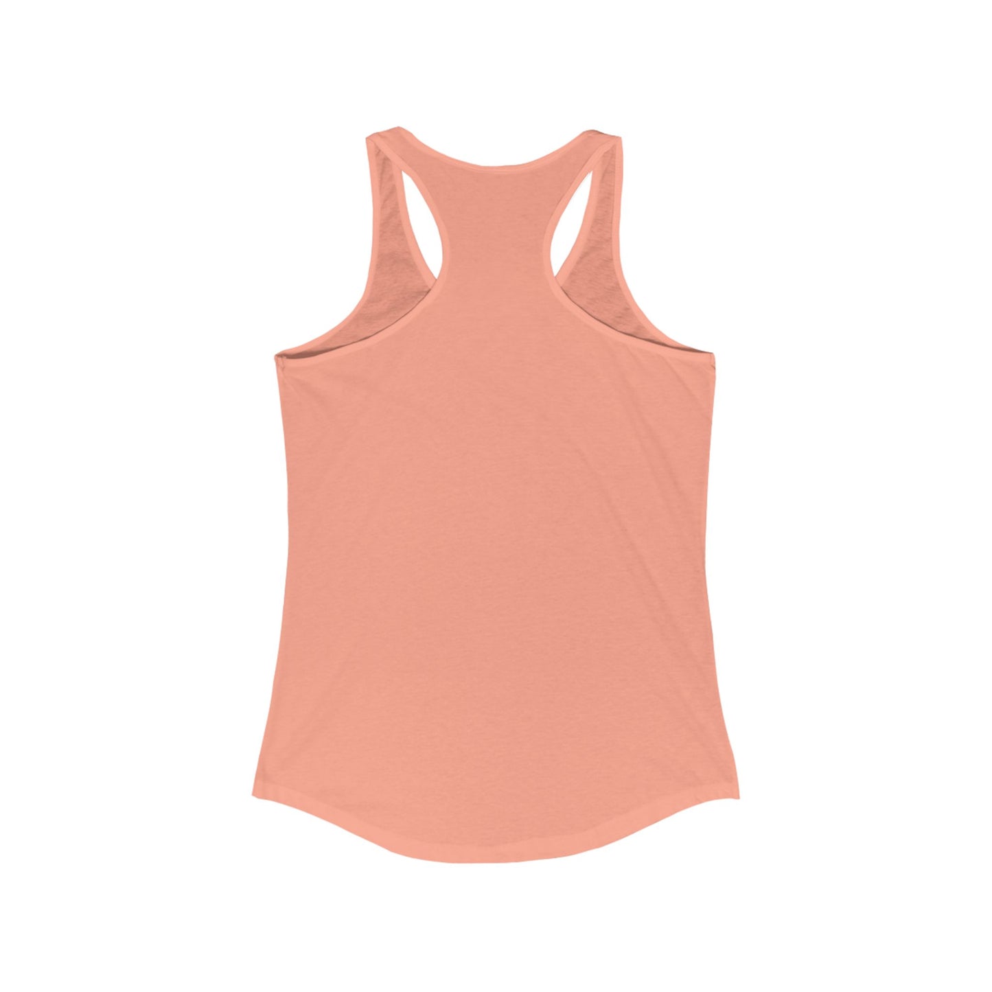 back of orange Let Them Women's Empowerment Tank