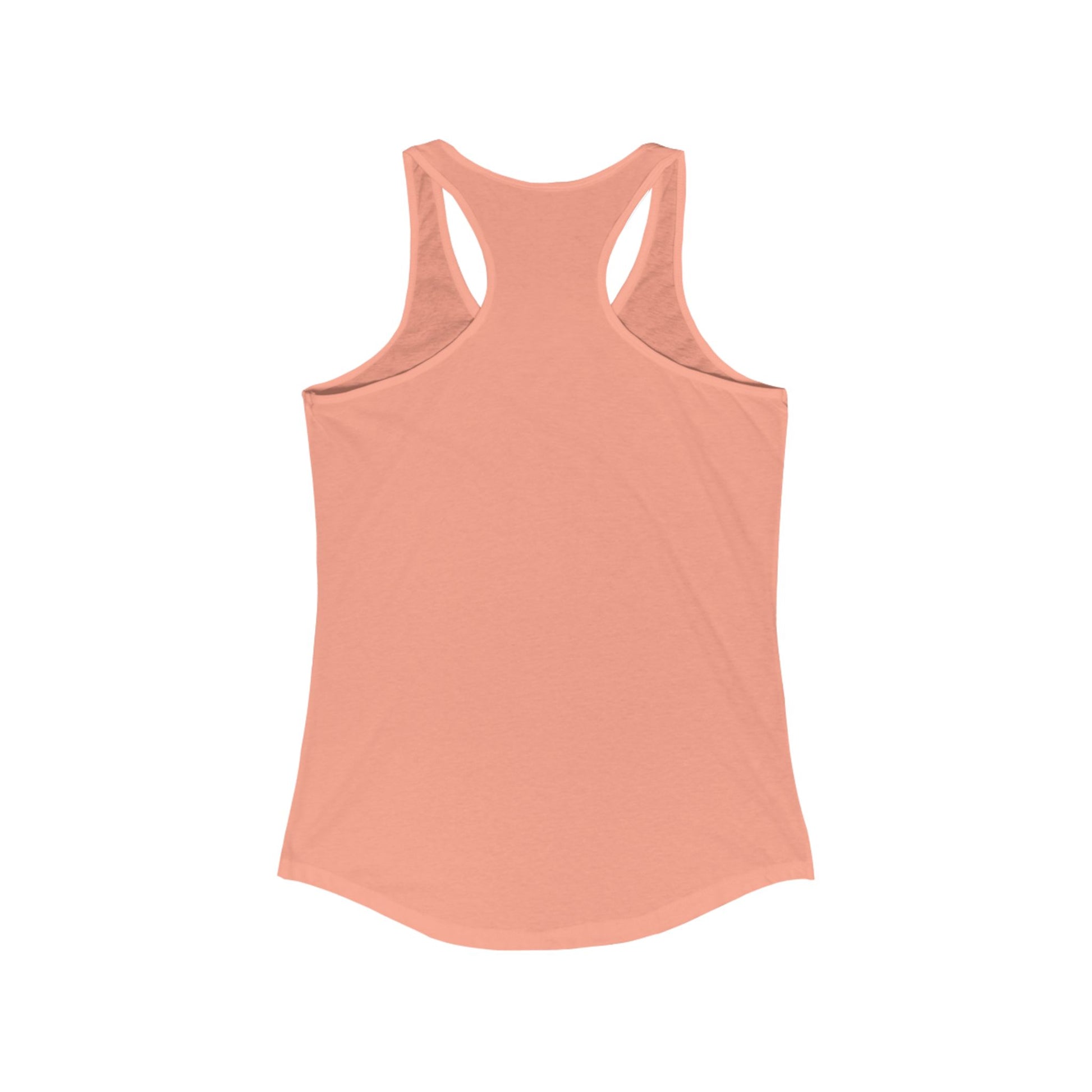 back of orange Let Them Women's Empowerment Tank