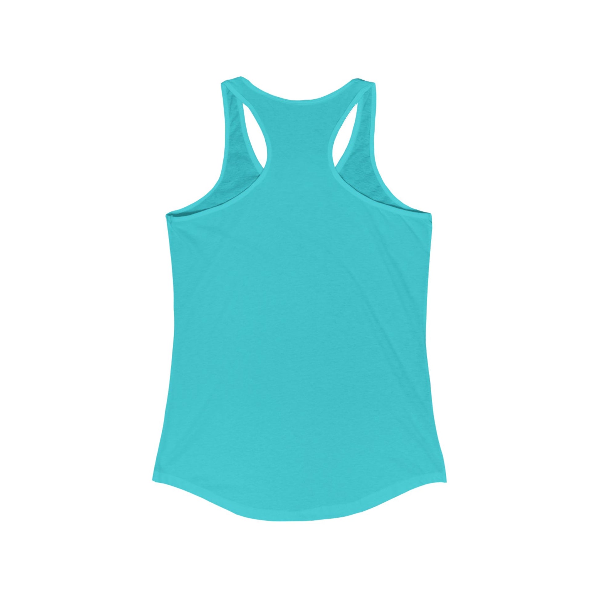 back of blue Let Them Women's Empowerment Tank