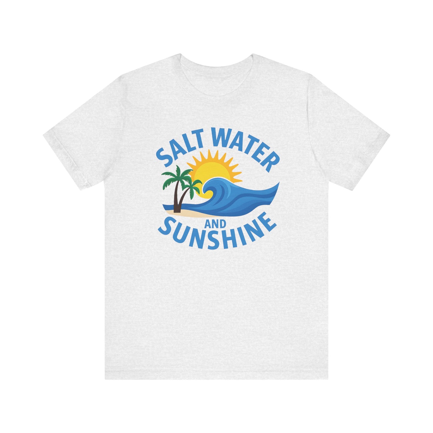 gray Salt Water and Sunshine Tee – Beach Vibes T-Shirt