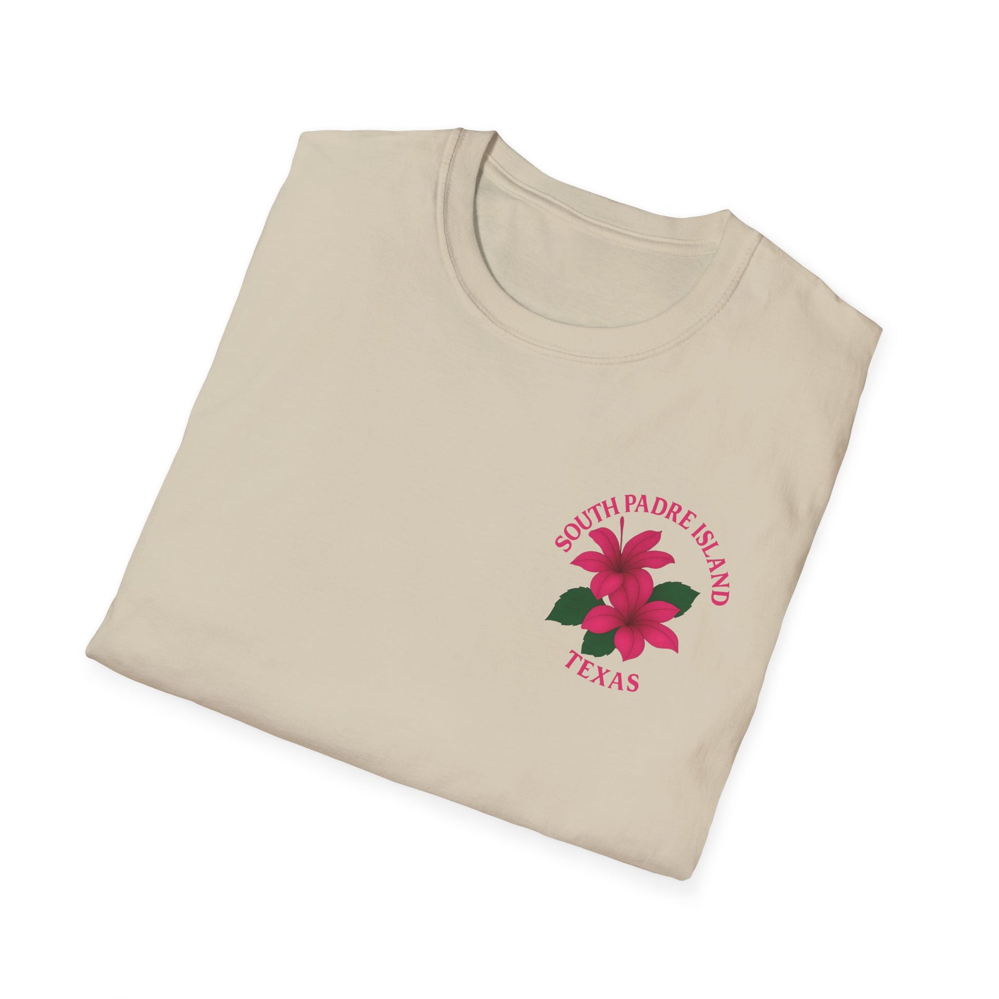 folded sand South Padre Island Floral T-Shirt | Beach Vibes