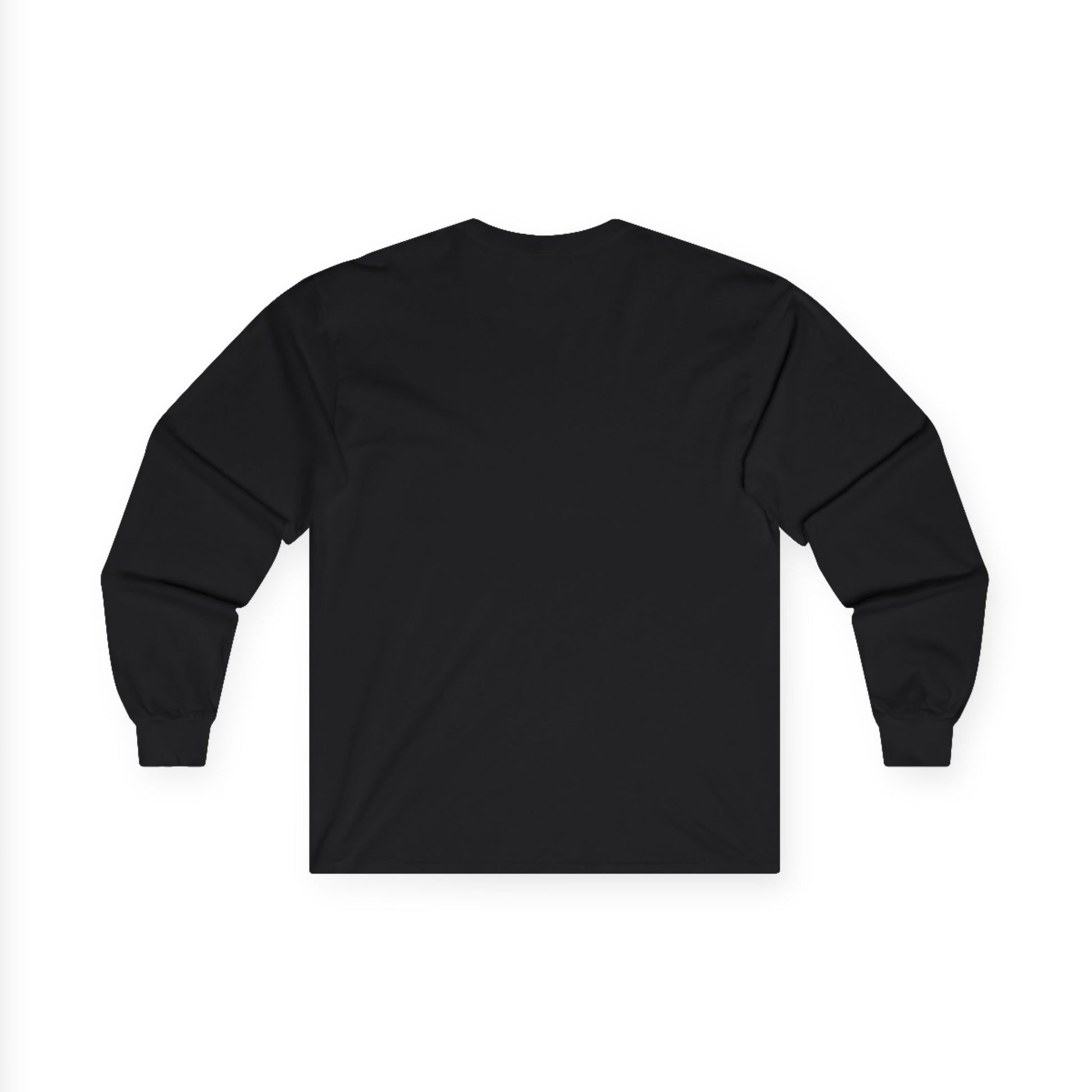 back of black Don't Hate Meditate Unisex Long Sleeve Tee – Mindful Spiritual Shirt
