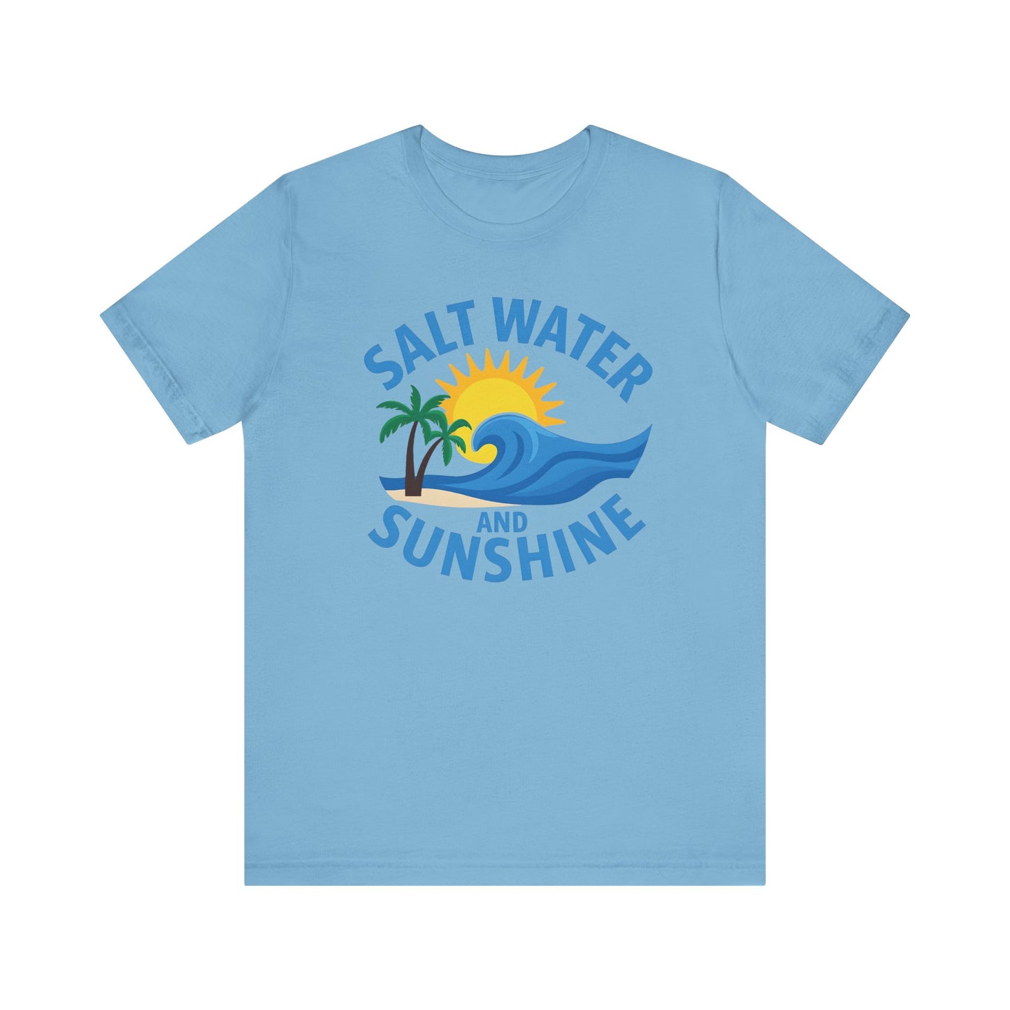 blue Salt Water and Sunshine Tee – Beach Vibes T-Shirt