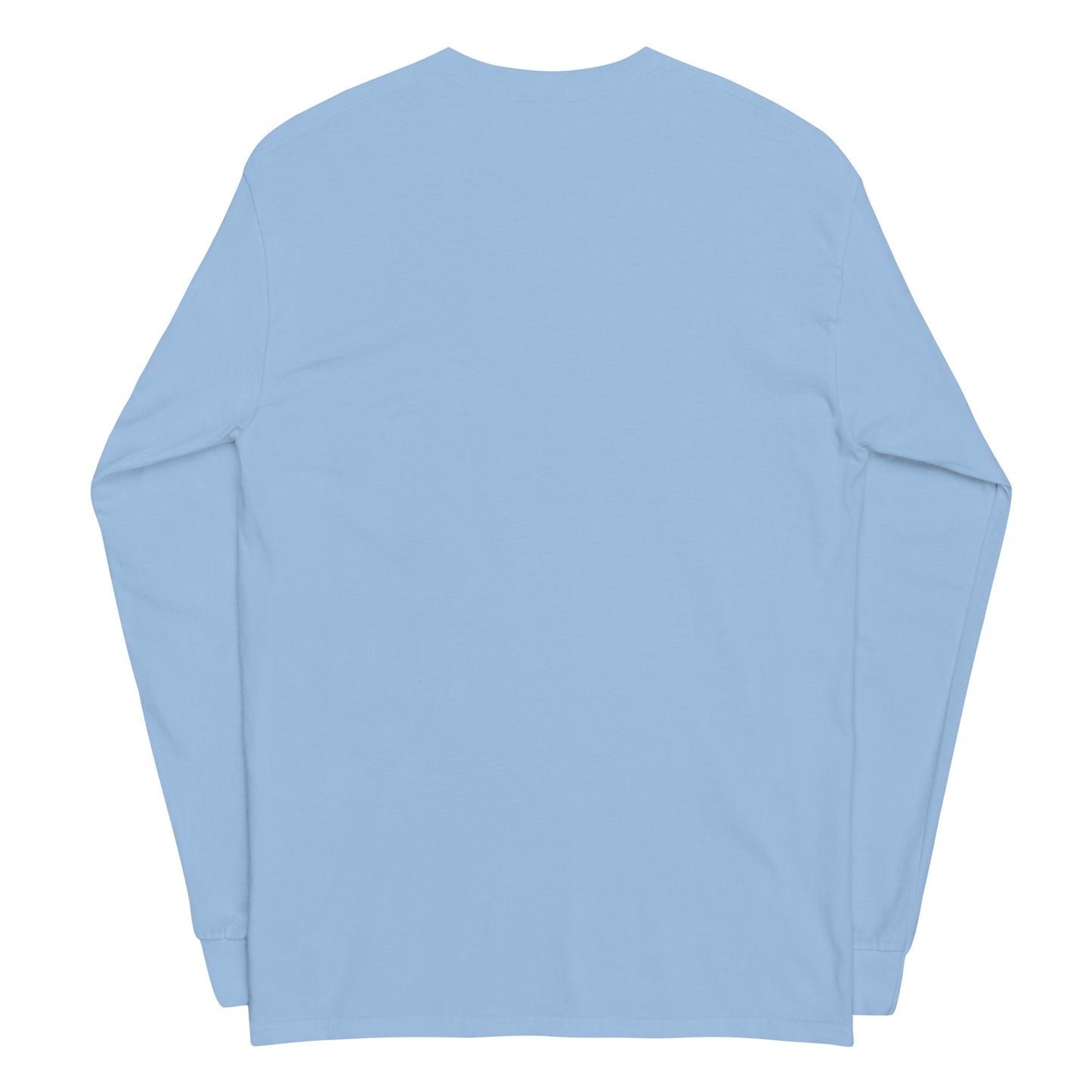back of blue Inner Goddess Tee – Black & White Flower Crown Line Art