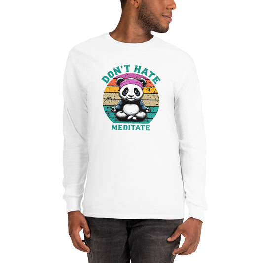 Don't Hate Meditate Unisex Long Sleeve Tee – Spiritual Shirt
