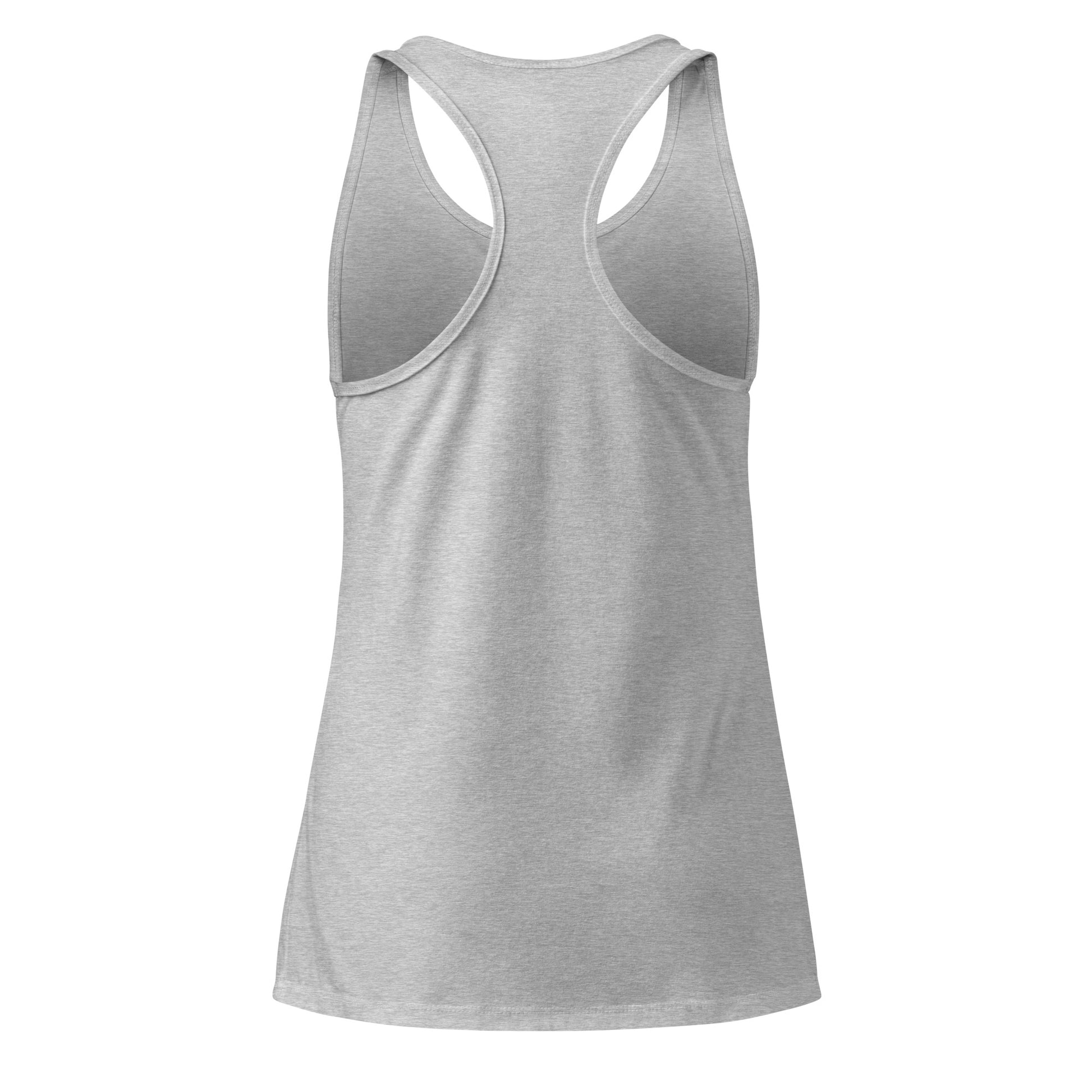 back of Gray tank top on a white background