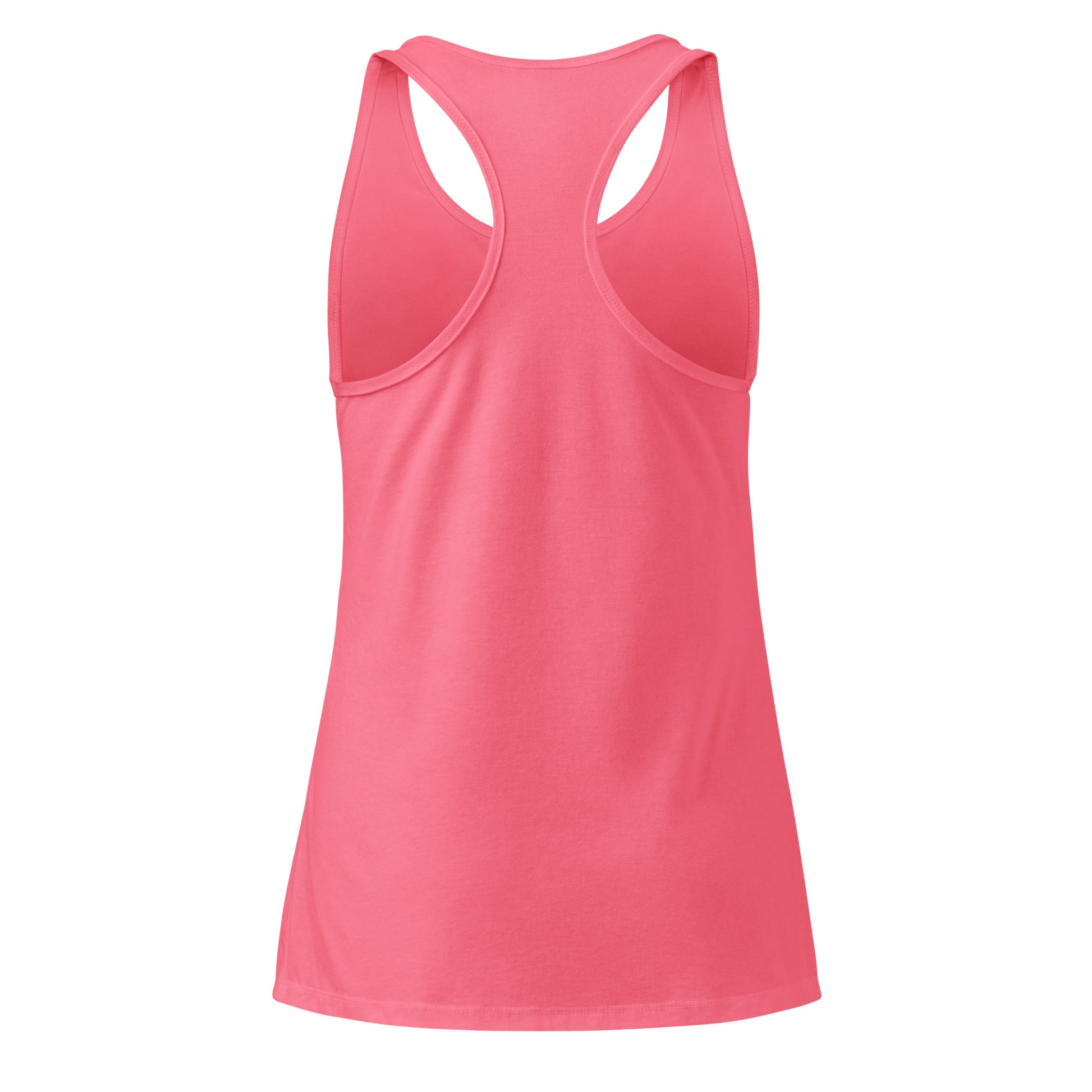 Back of Pink tank top on a white background