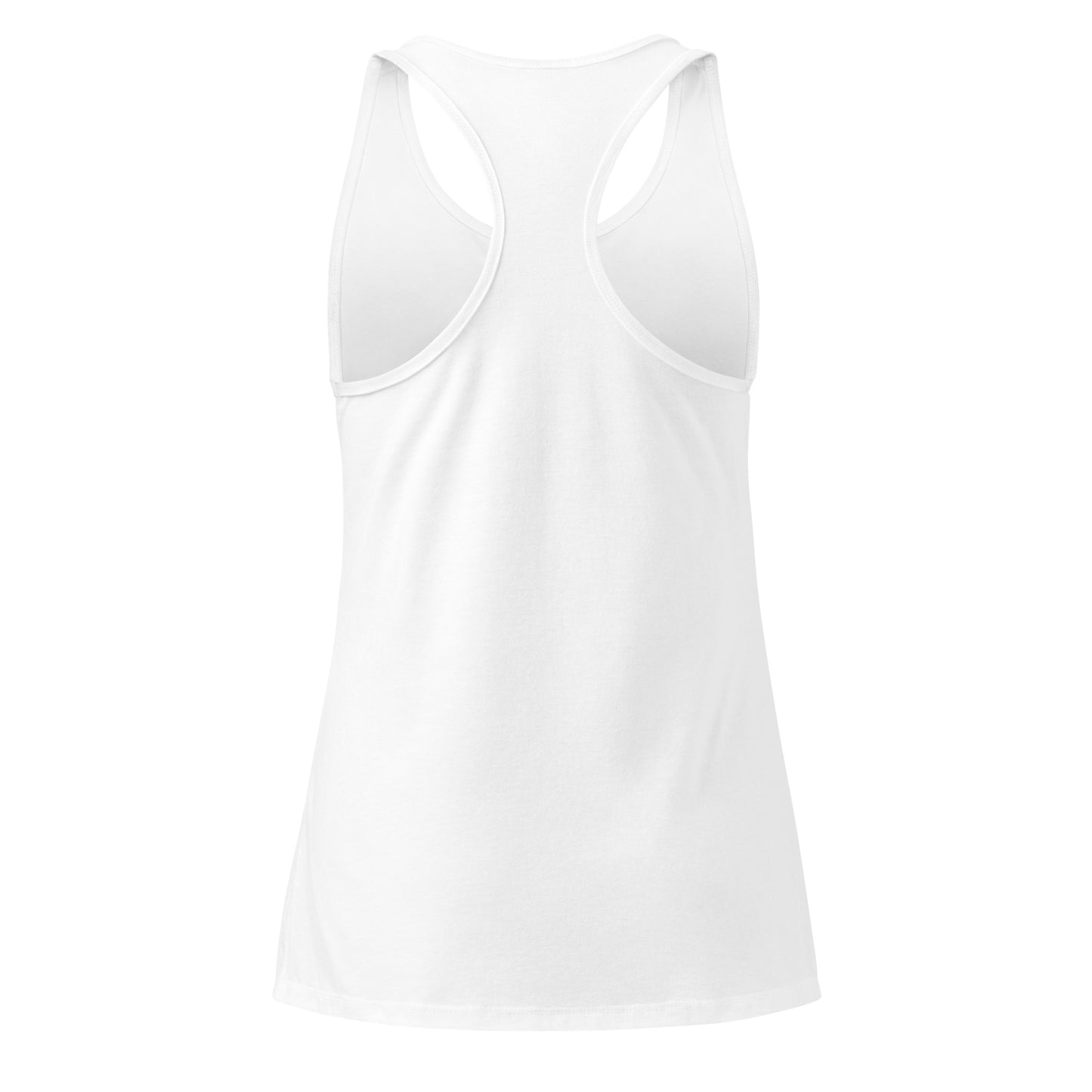 Back of White tank top on a white background